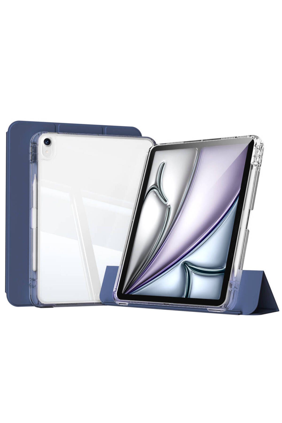 UMEYIR iPad Air 13 2025 M3 Kılıf Magnetik Ayrılabilen Airbagli SYS Sliding Tablet Kılıfı - Lacivert