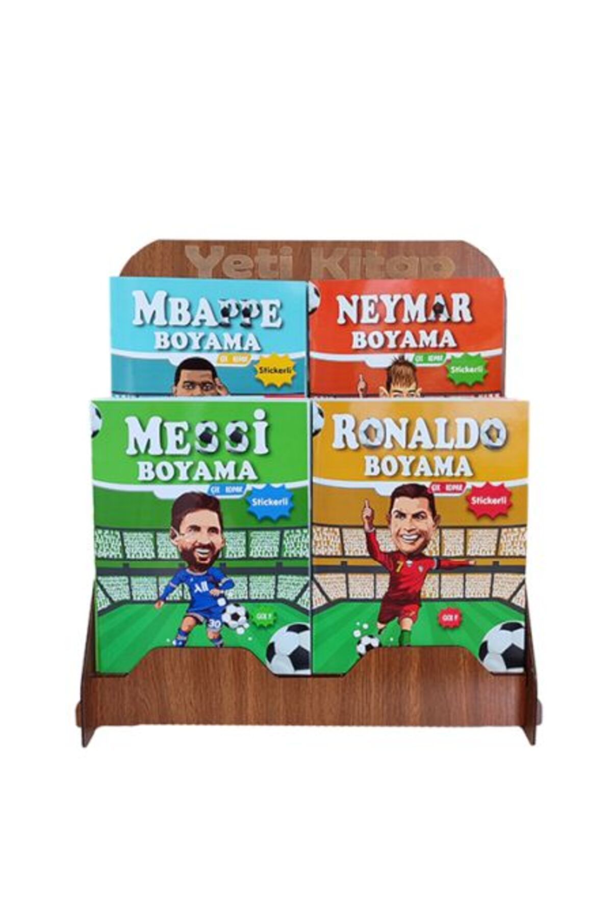 yeti kitap Futbolcular Boyama Kitapları Standı Kasa Önü 125 Kitap