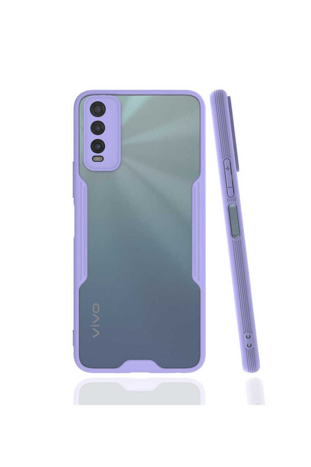 System Com Vivo Y20 Kılıf SYS Parfe Kapak - Mor