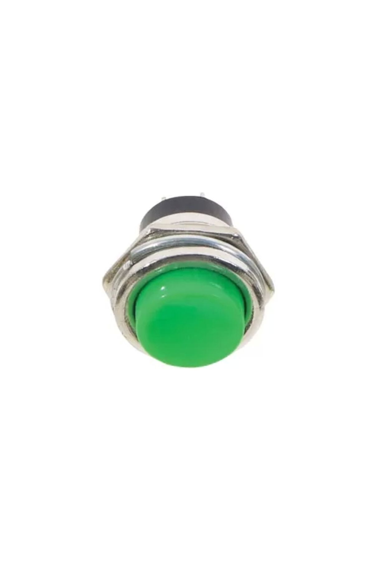 TIEE 16mm Metal Push Buton - Normali Açık (NO) - Yaylı - YEŞİL