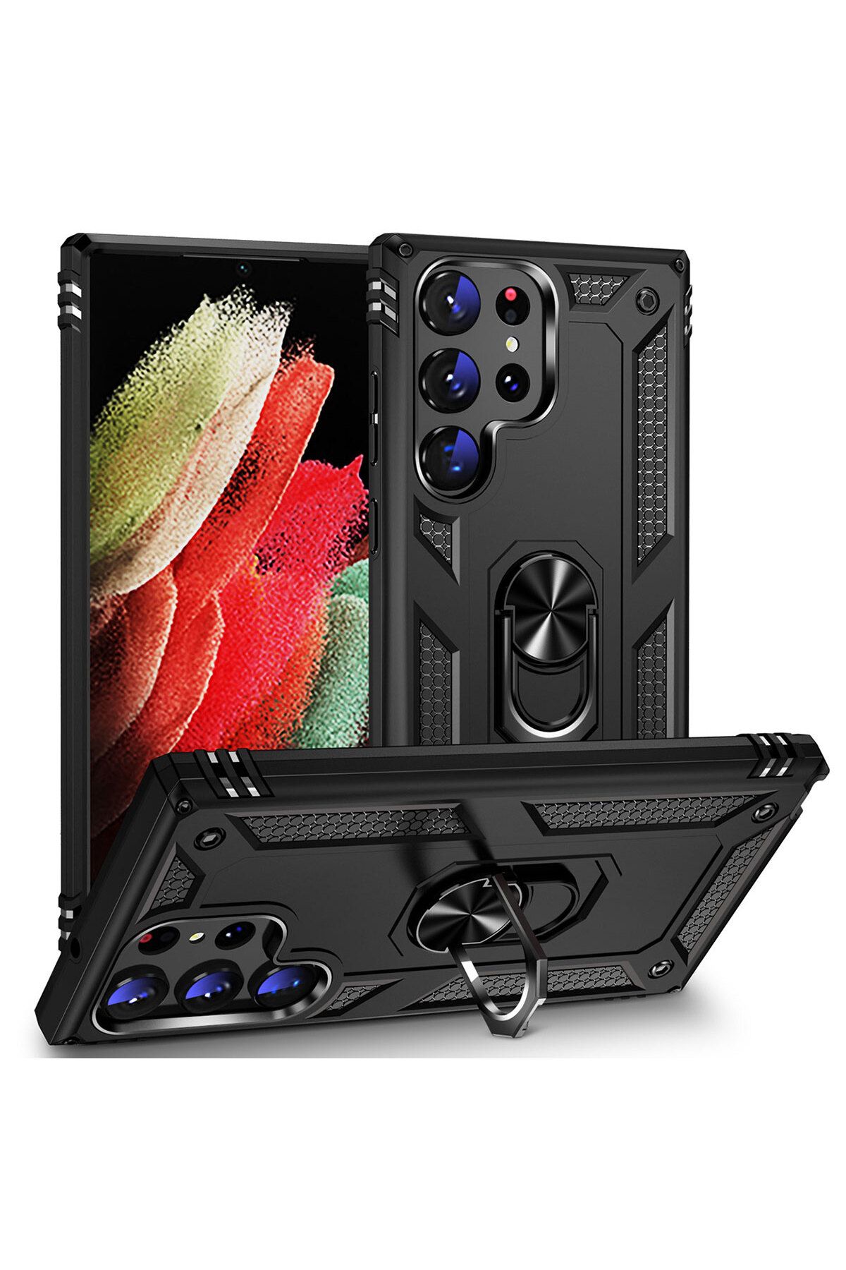 System Com Galaxy S23 Ultra Uyumlu SYS Vega Kılıf-Siyah