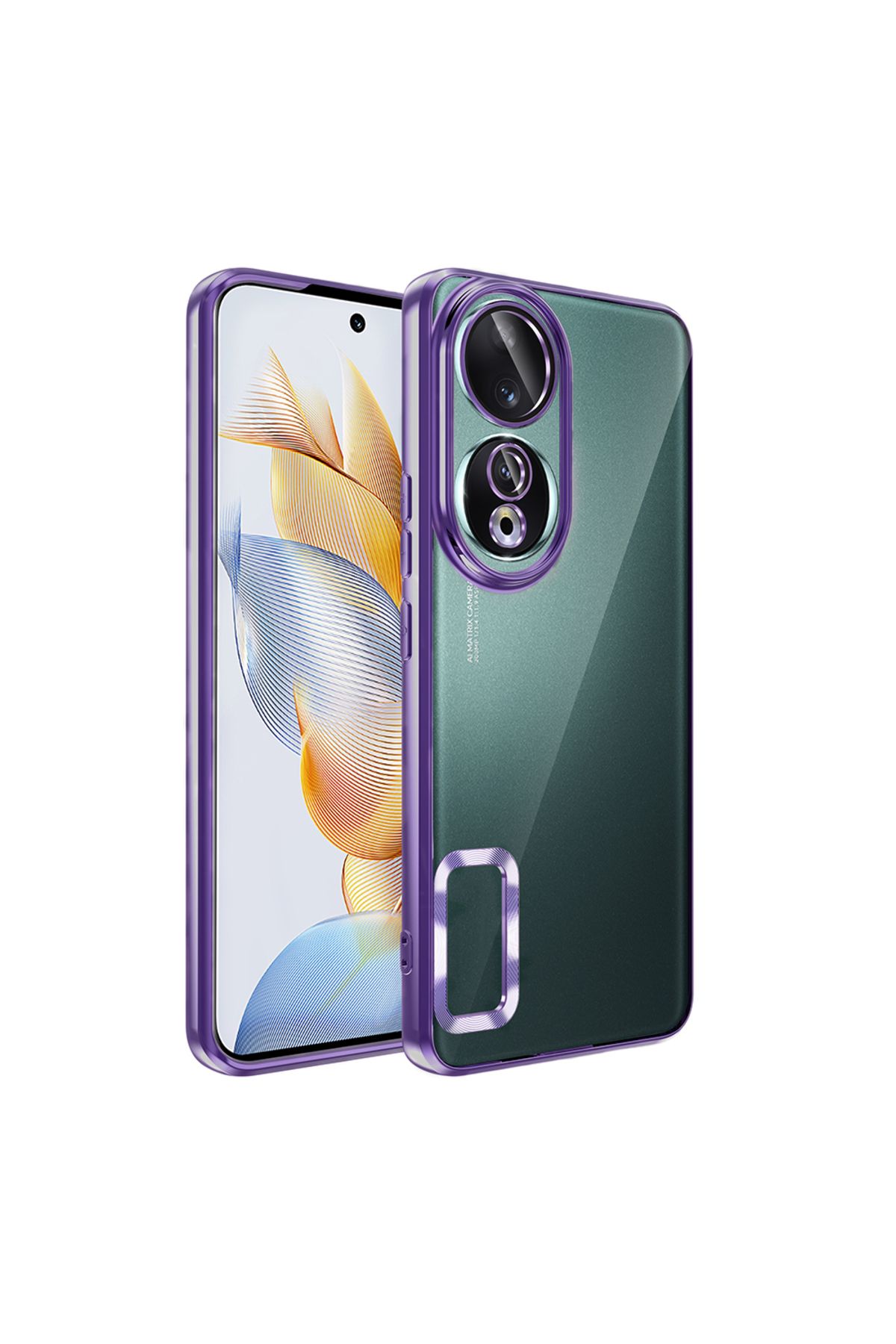 System Com Honor 90 Kılıf Kamera Korumalı Logo Gösteren SYS Omega Kapak - Derin Mor