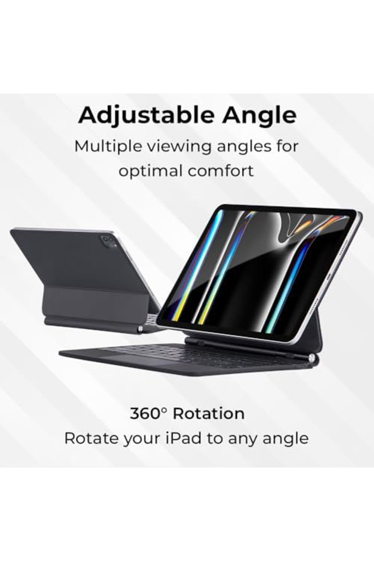Glassology-Ipad Pro 11" Magic Keyboard Case, Backlit Keys, Trackpad, Adjustable Angles, Sleek Design. 8