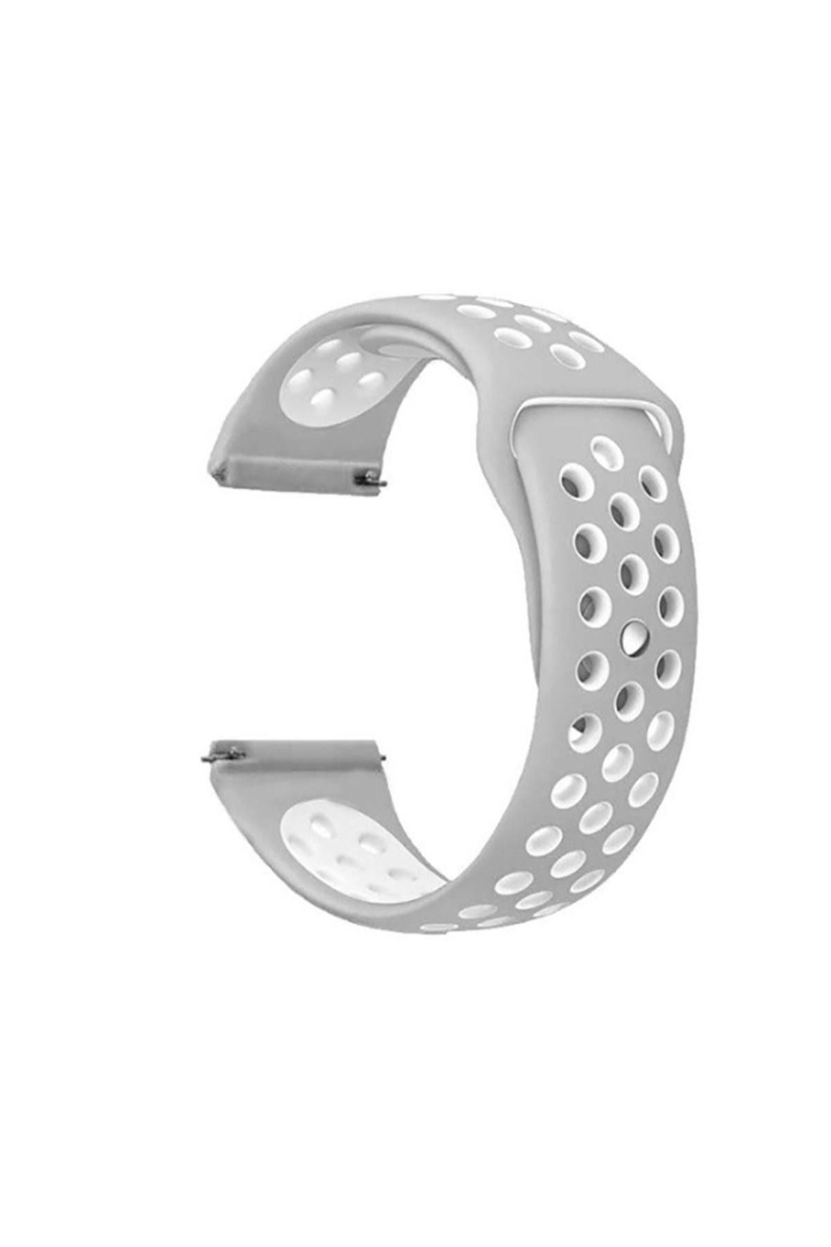 System Com Gear S3 (22mm) KRD-02 Uyumlu SYS Kordon-Gümüş-Gri