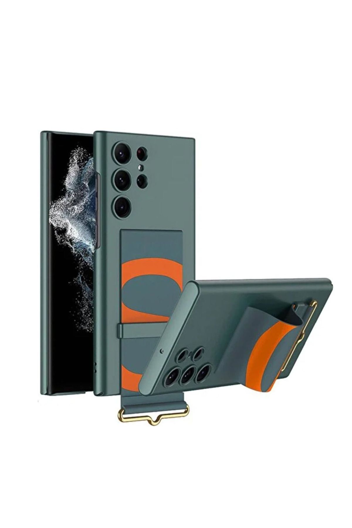 Microcase Samsung Galaxy S25 Ultra Parmak Tutuculu Kayış Askılı Plastik Kılıf - AL3565