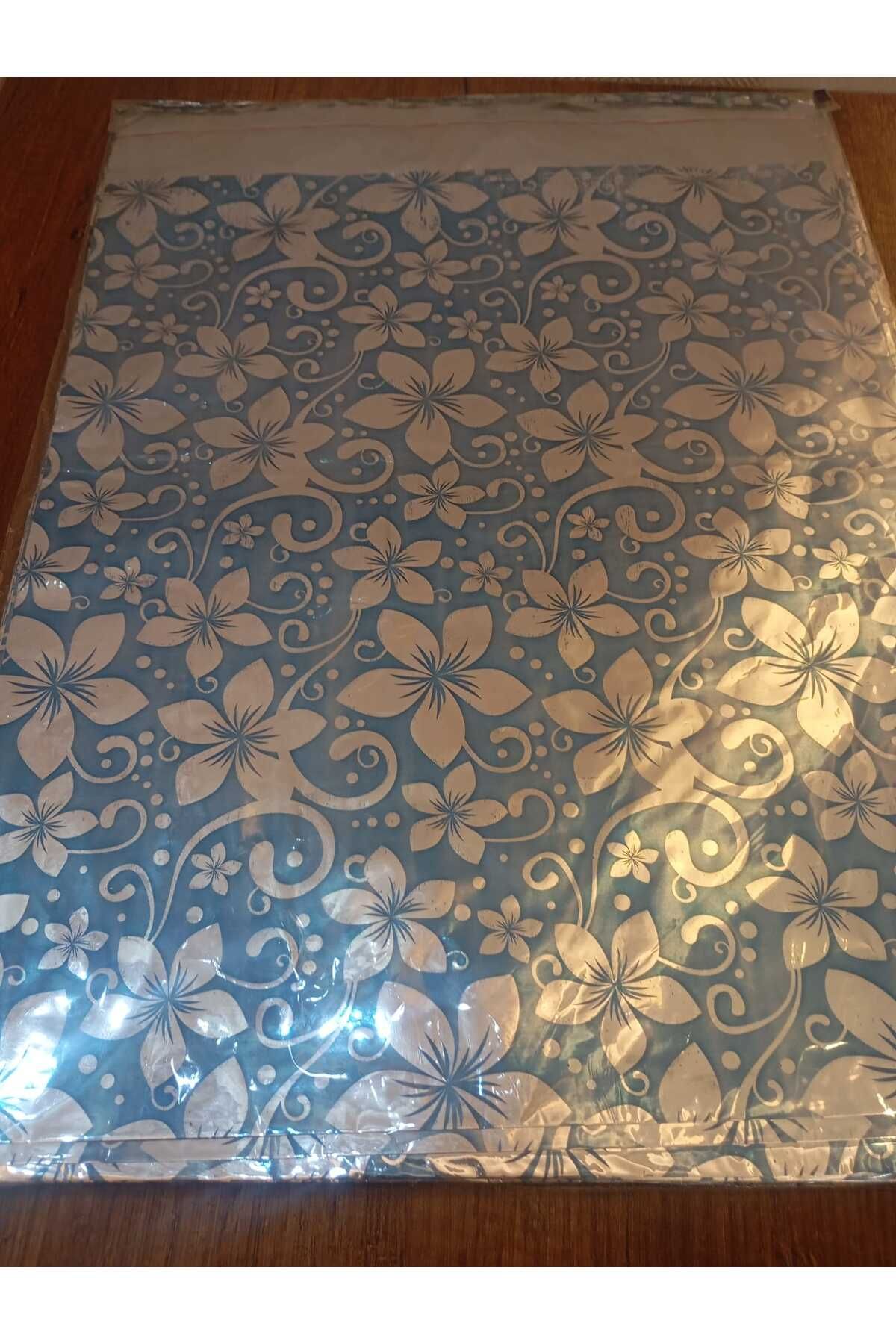 Ecoflex 10 Adet 35x50 cm mavi Yapışkanlı Metalize Hediye Poşeti Metalik mavi Hediye Ambalaj Paketi