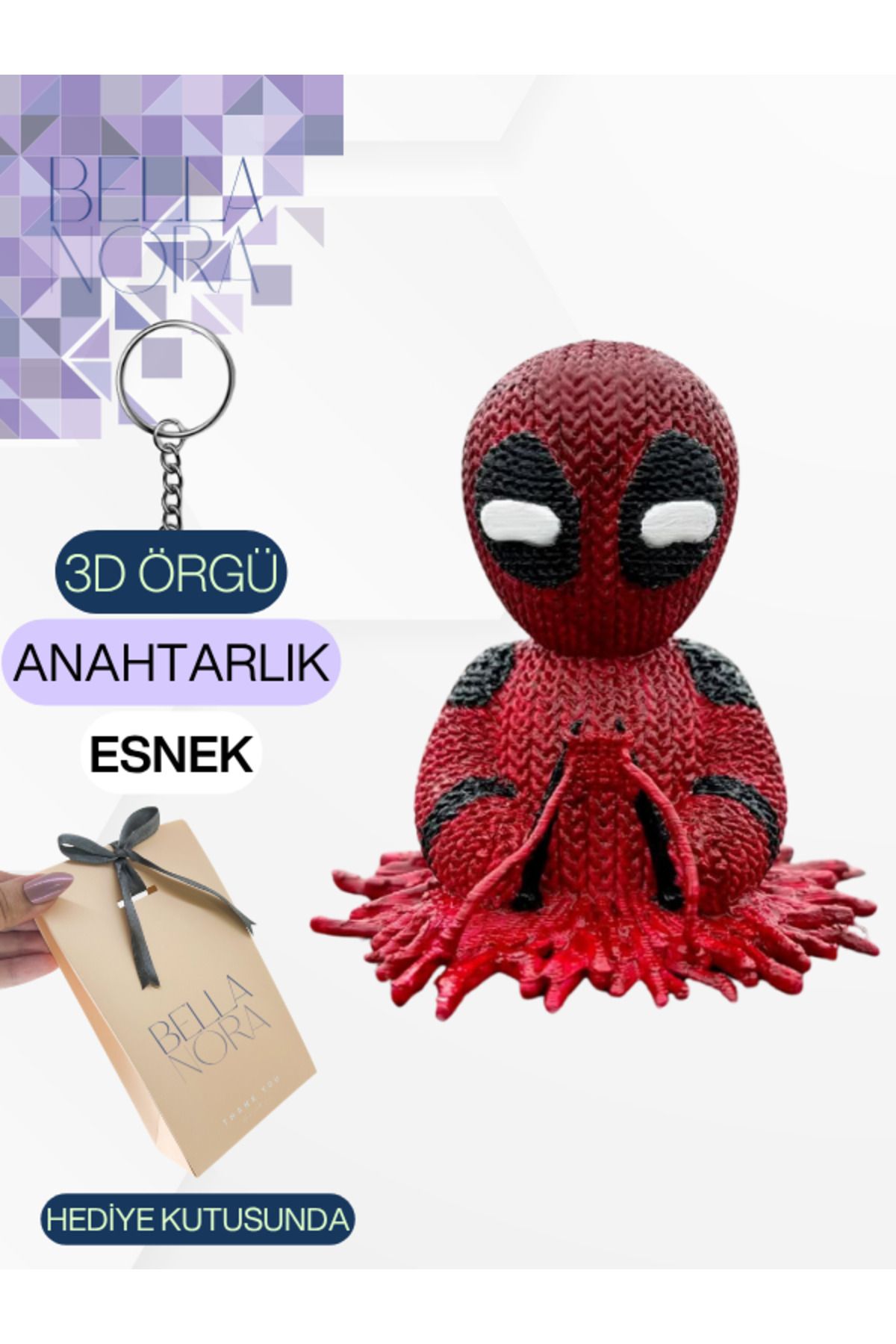 Bellanora Spiderman Arkadaşları Marvel Çizgi Film Kahramanları Örgü Anahtarlık/ En Sevilen Karakterler Hediye