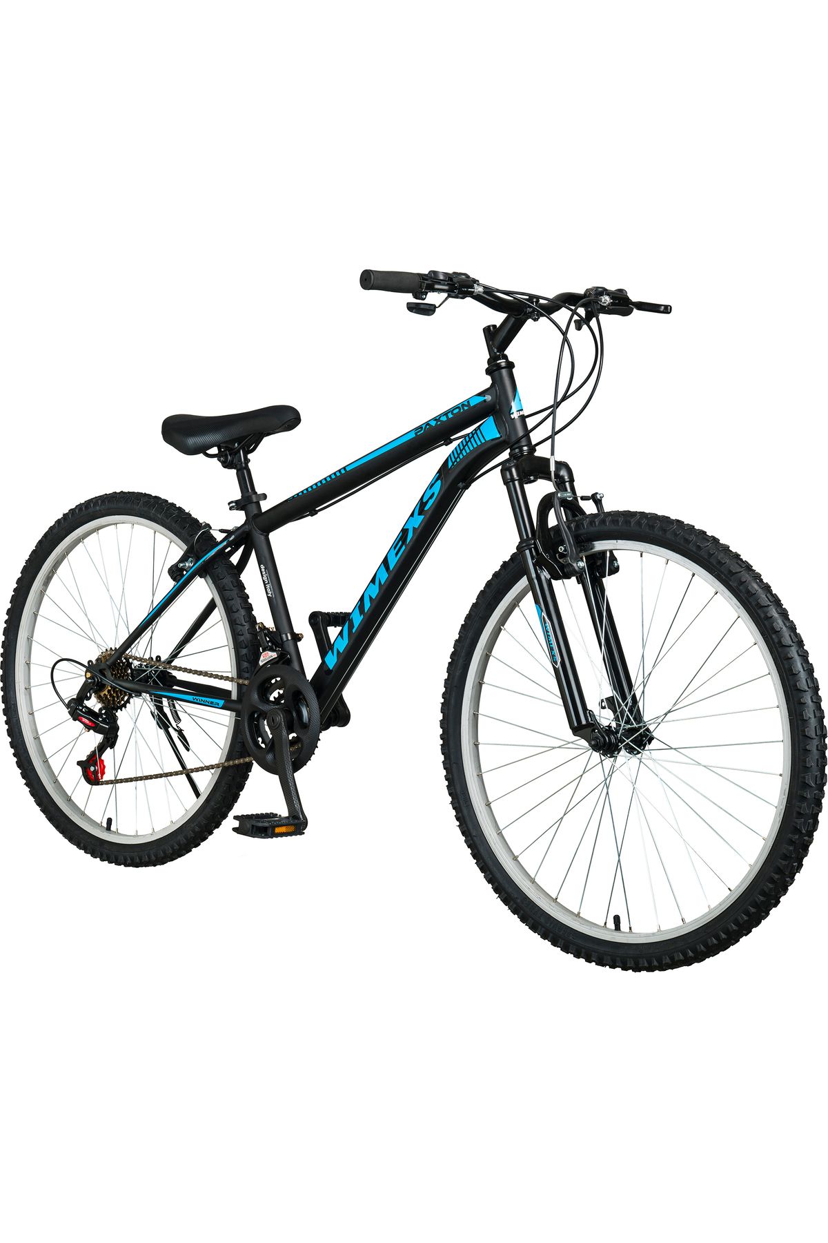 Bmx Wimexs 24 Jant 21 Vites Çift Amortisörlü Dağ Bisikleti Pompa Kilit Siyah