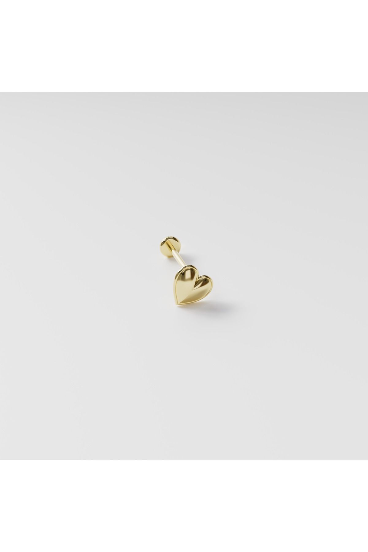 DesignbyKairos 14 Ayar Altın Kalp Piercing / Tragus, Helix