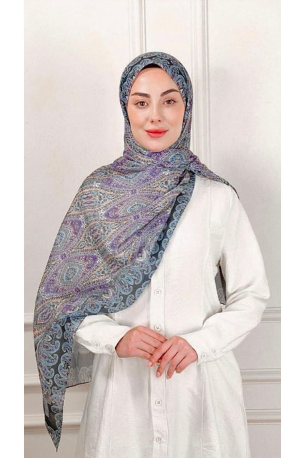 locella Desenli Pamuk Vual Şal