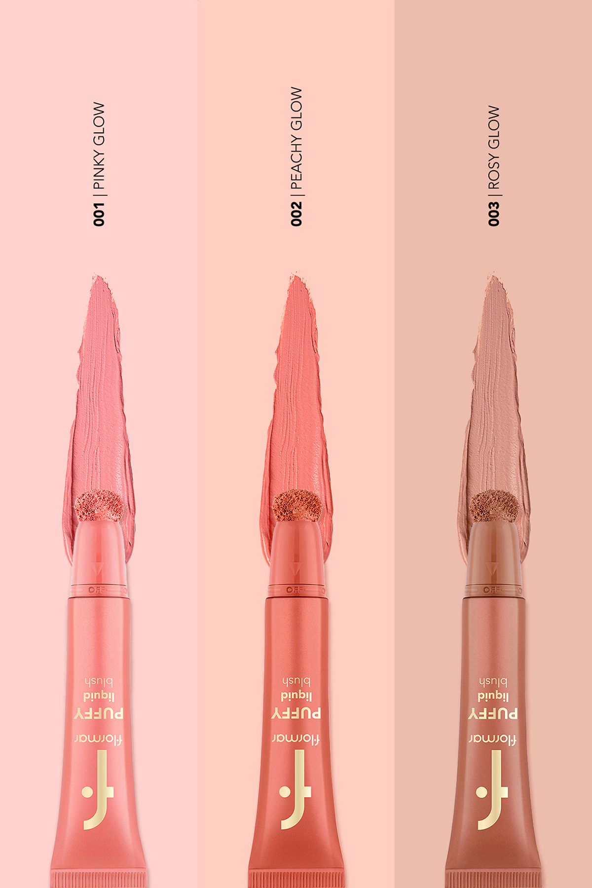 Flormar-Puffy Moisturizing Effect & Shiny Finish Liquid Blush with Sponge Applicator-002Peachy Glow-8682536093880 5