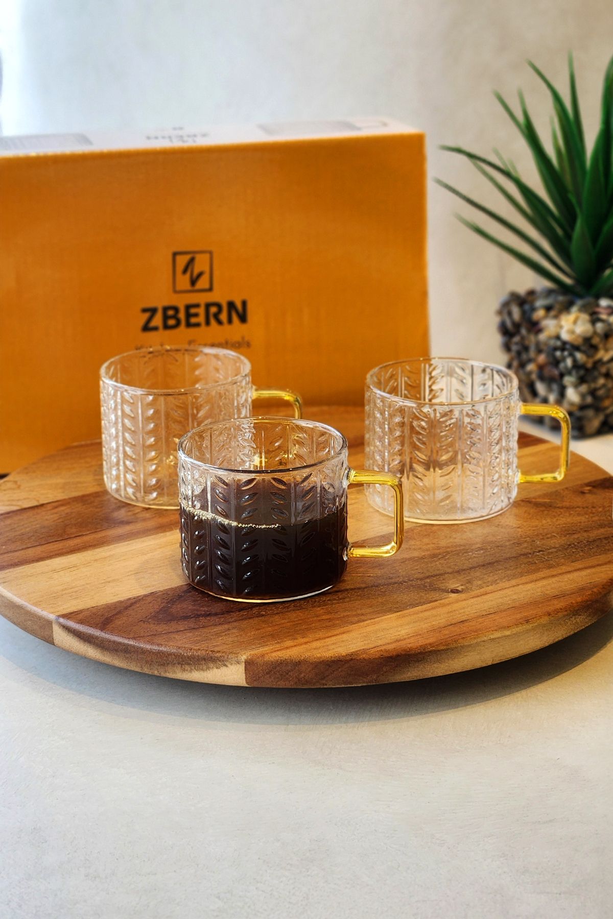 ZBERN 150 ML ÇAY KAHVE ESPRESSO CAM BARDAK FİNCAN