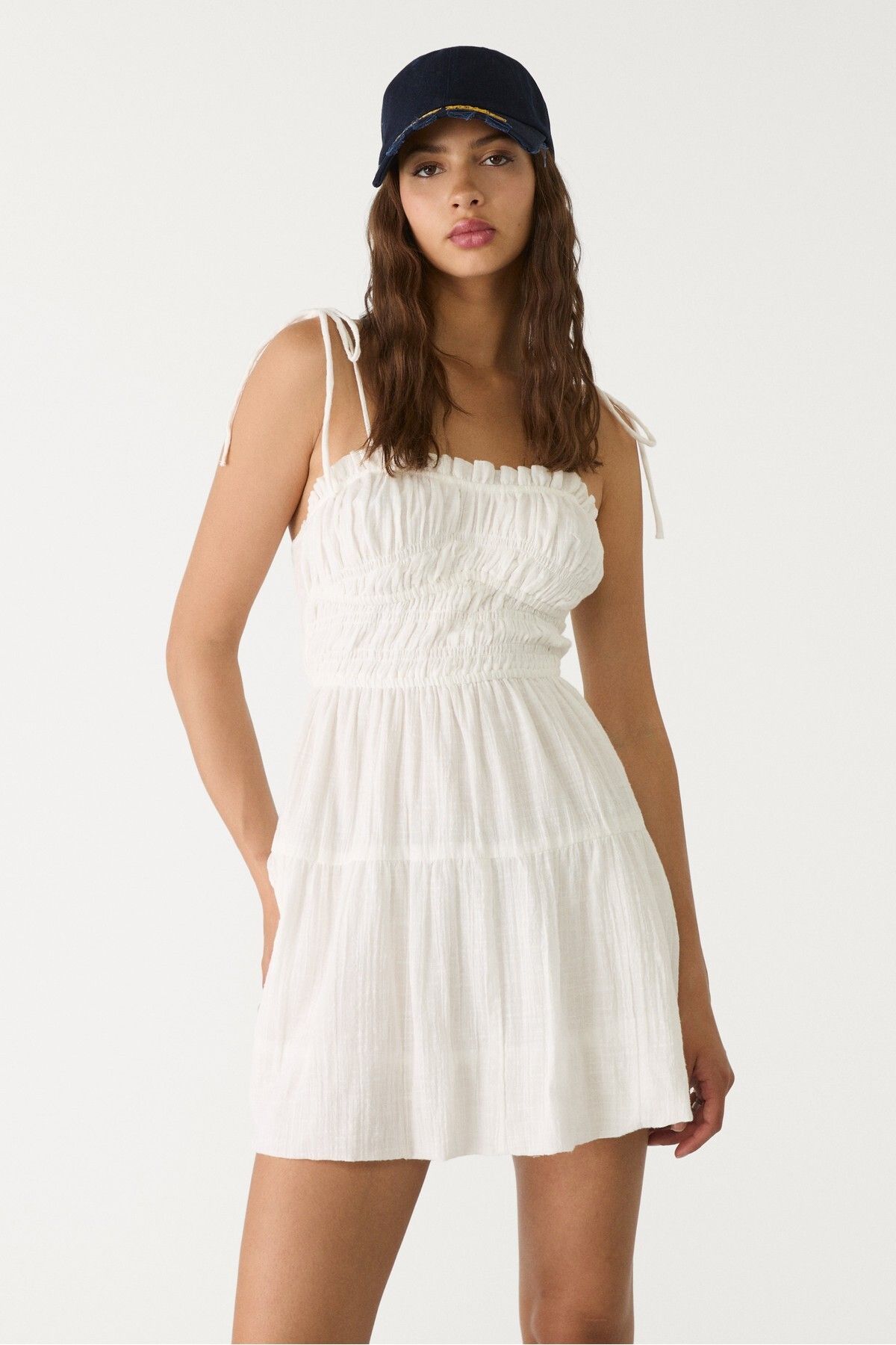Stradivarius Lastikli body kısa balon elbise