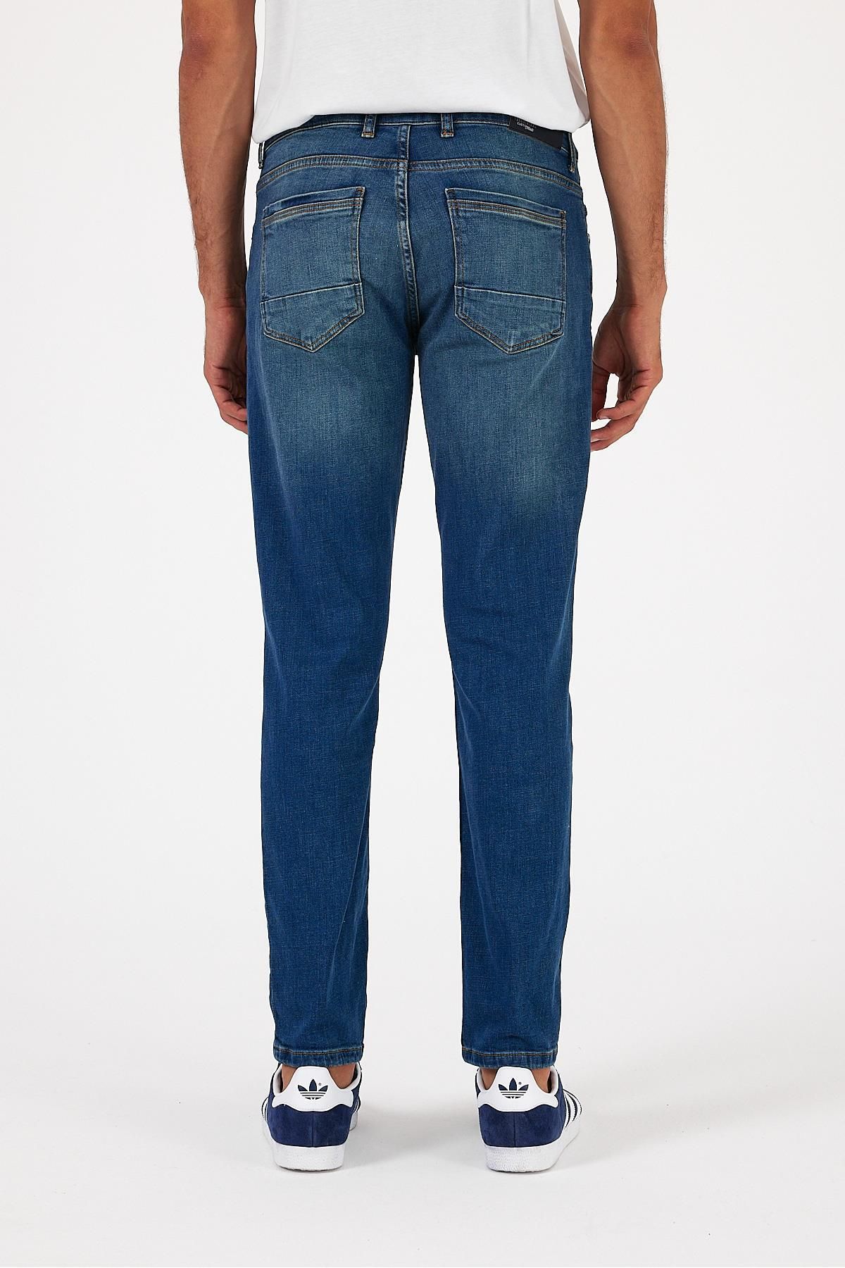 VENA-Ανδρικό παντελόνι Edward - Σκούρο Μπλε Slim Fit Straight Jean 4