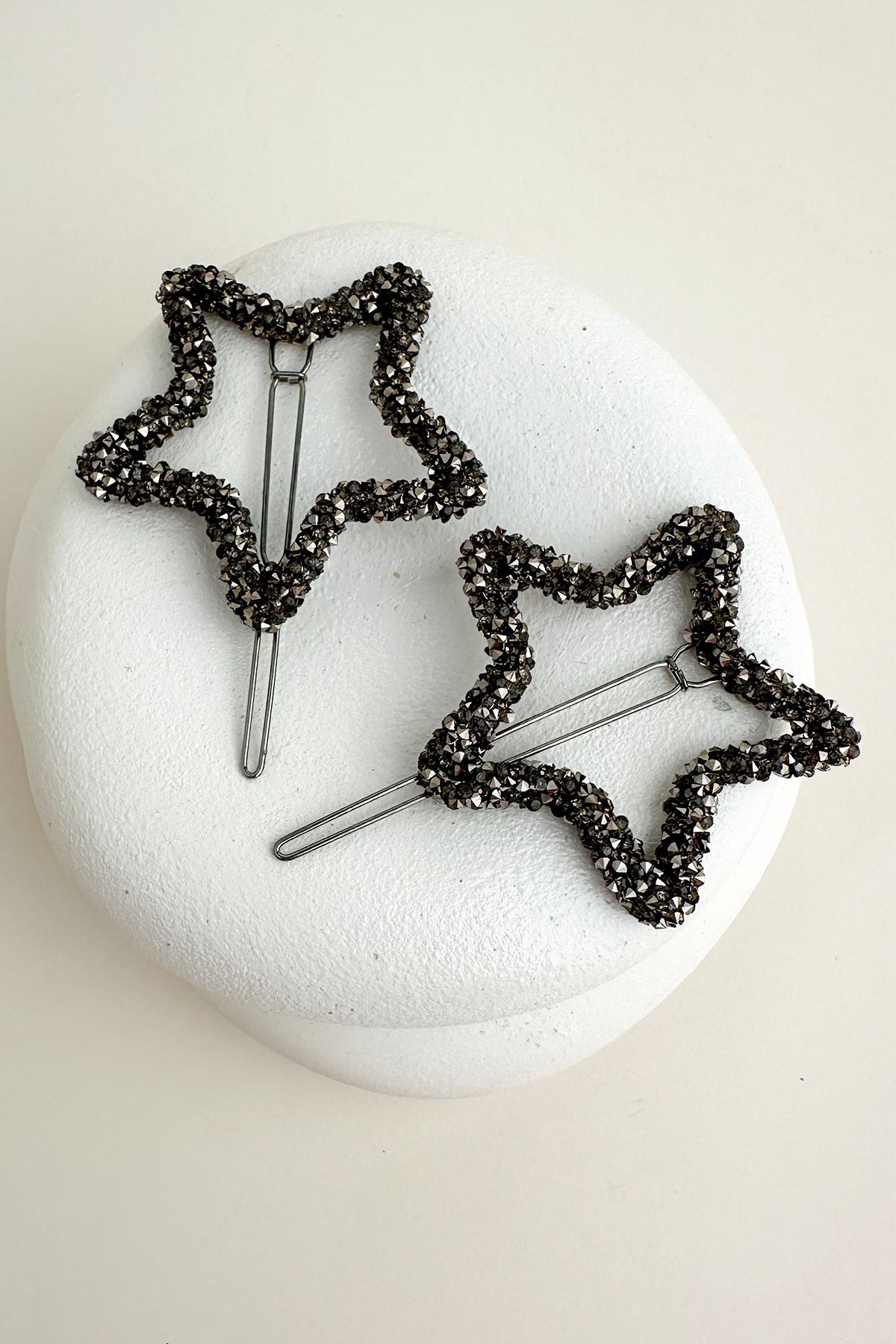 Modex Işıltılı Yıldız Figürlü İkili Saç Yan Toka (5cm)