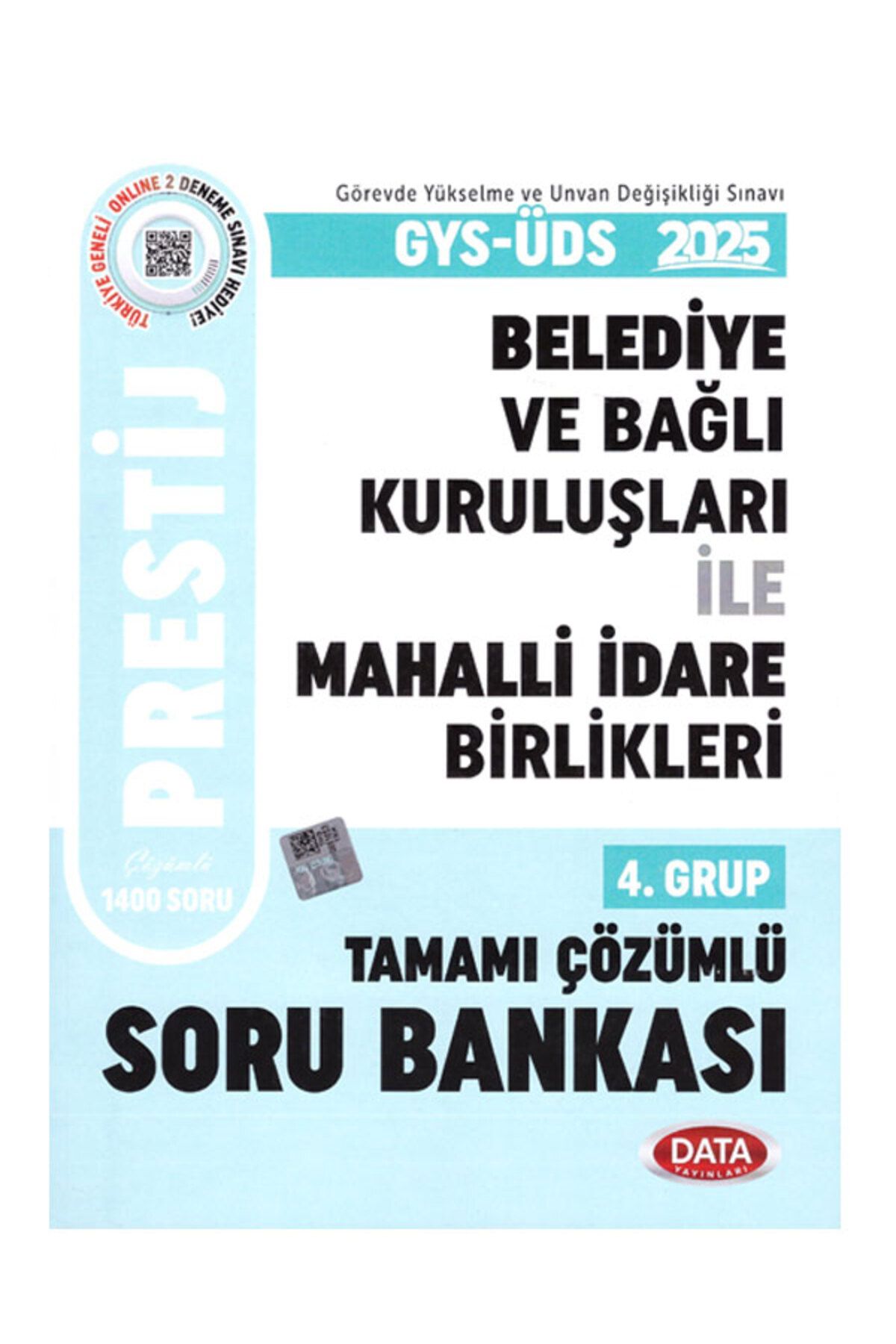 Data Yayınları 2025 GYS ÜDS Mahalli İdare Birlikleri 4.Grup Görevde Yükselme Sınavı Çözümlü Soru Bankası