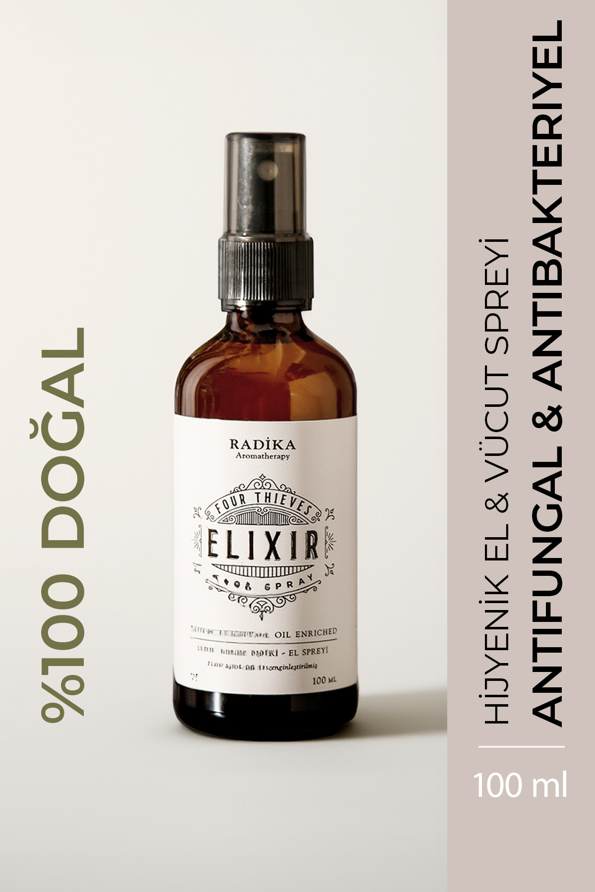 Radika Aromaterapi Hijyenik El Spreyi / Vücut Spreyi / Dezenfektan / Aromaterapik Sprey / Elixir