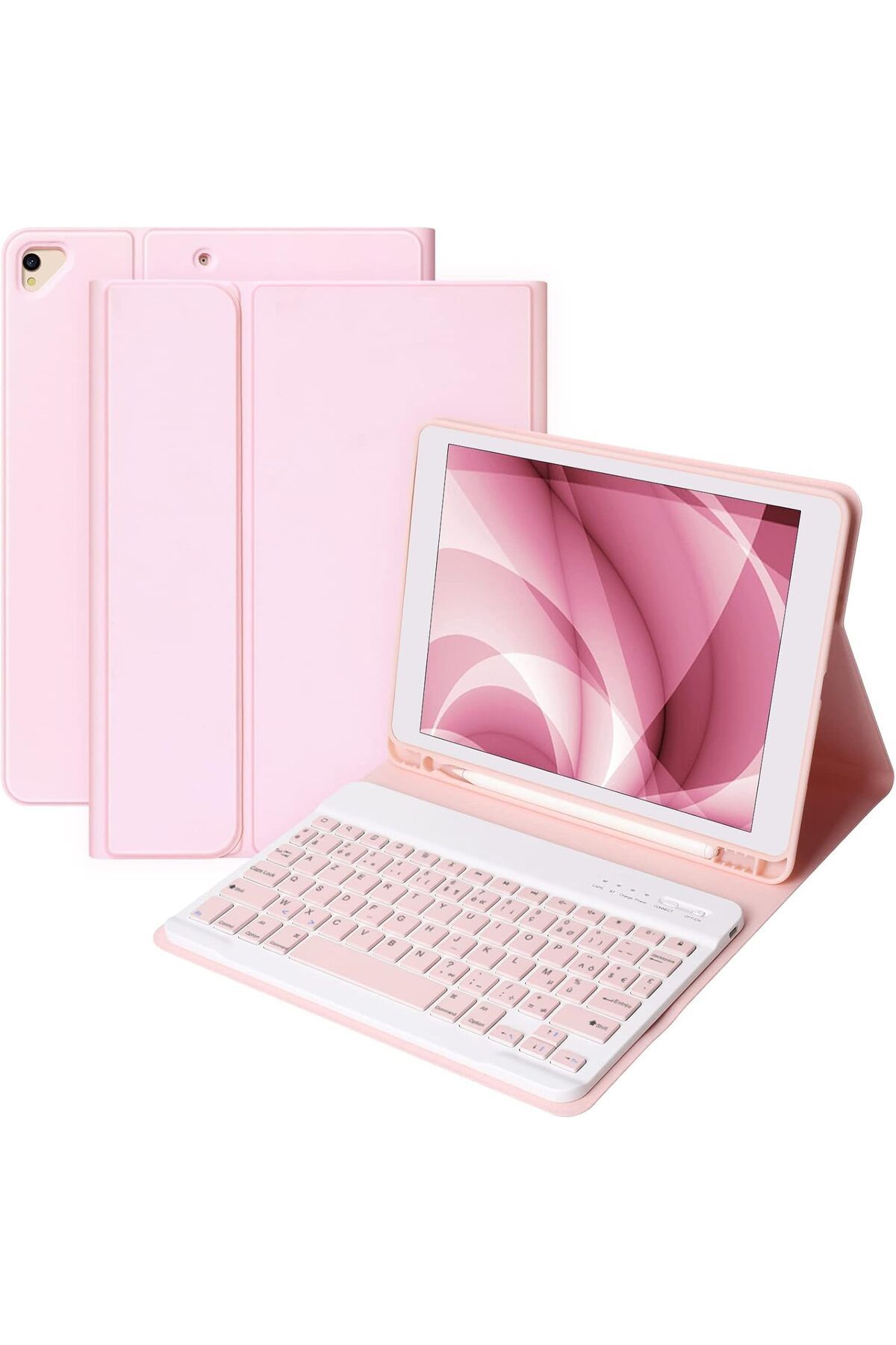 EHZ TEKNOLOJİ iPad 10.2- 10.5 (7-8-9. Nesil) Uyumlu Klavyeli Standlı Kılf