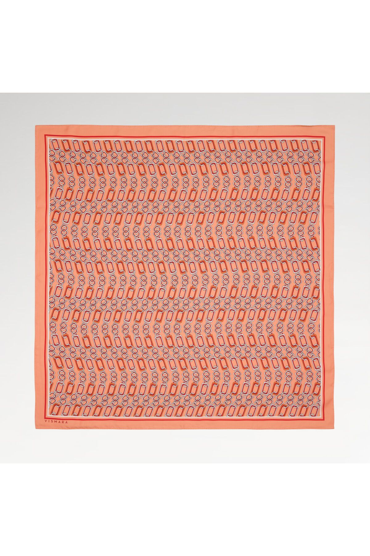 Vismara Somon Modern Zincir Desen Twill İpek Eşarp