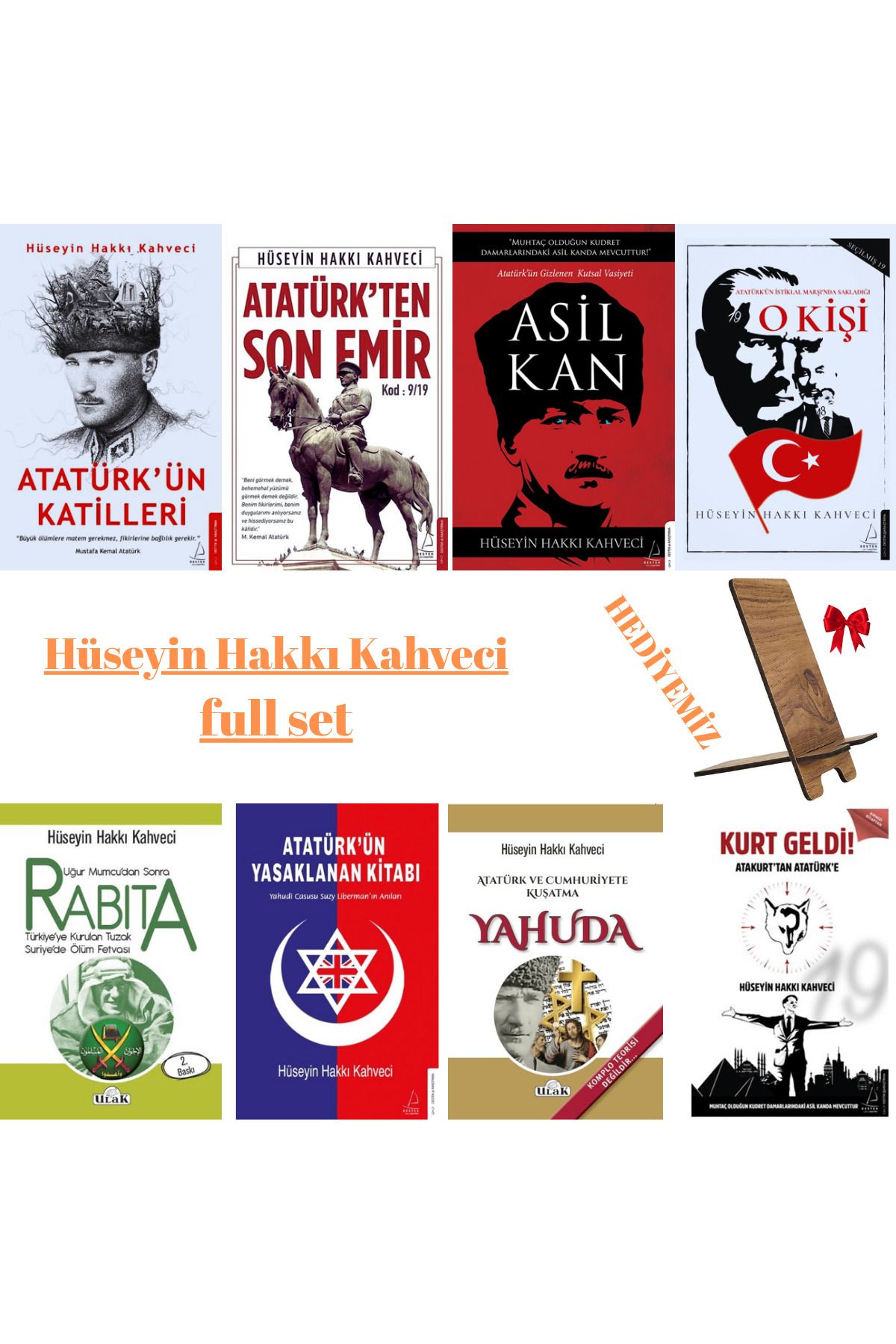 Destek Yayınları Kurt Geldi - Atatürkün Yasaklanan Kitabı - Atatürk'ün Katilleri - Rabıta / 8 kitap / Hüseyin Hakkı
