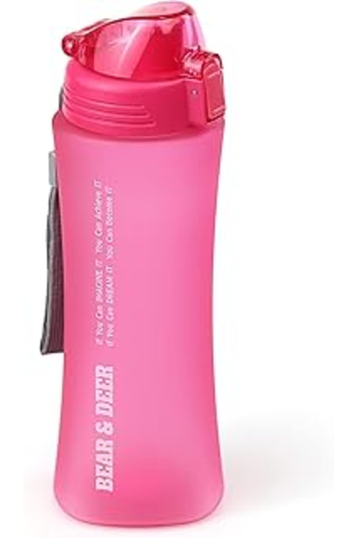 Mu Art Ahşap Bear&Deer Buzlu Pembe Otomatik Kapak Deteoks Filtreli Matara 660 Ml - Mt0025-03