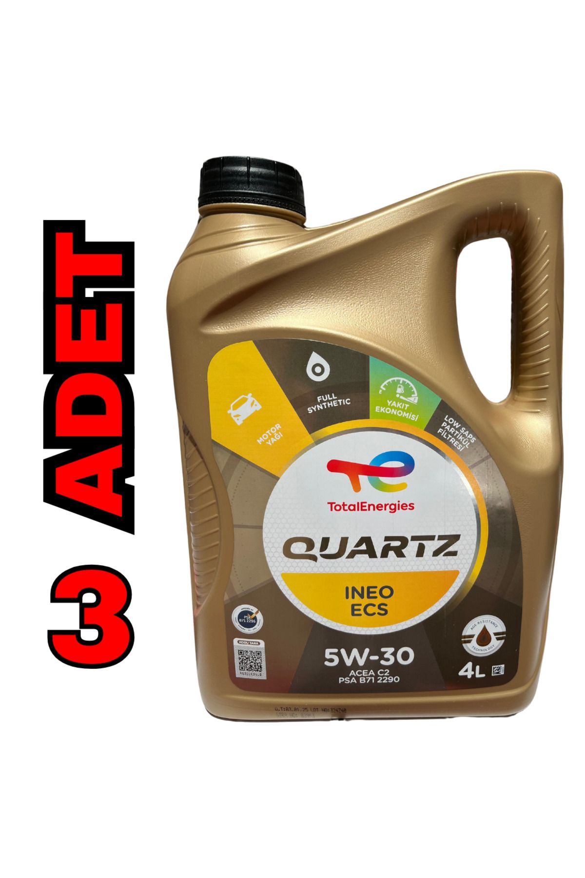 TOTAL Quartz Ineo Ecs 5w-30 4 Litre (3 ADET)