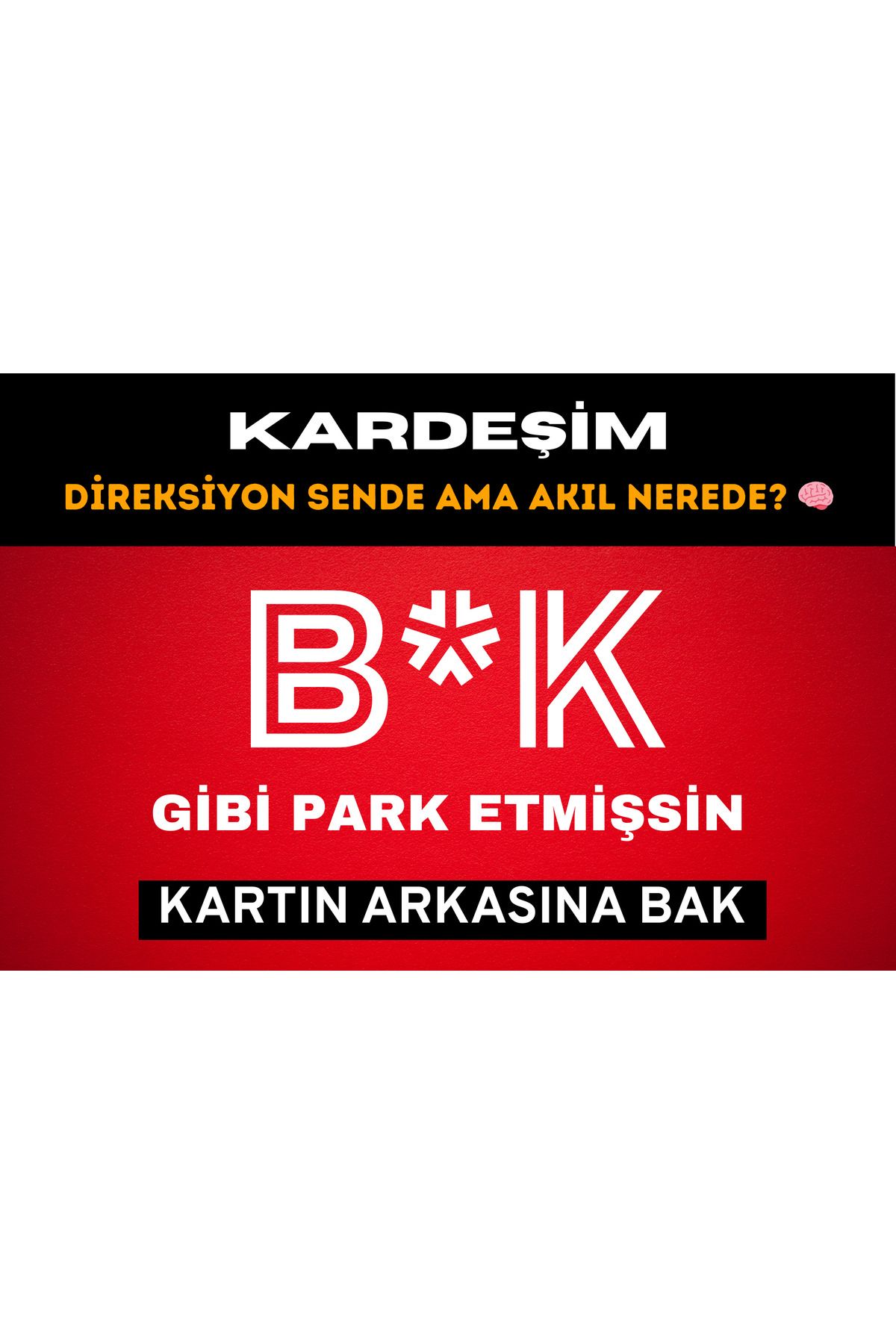 Store Parkator Araba Sileceği Mizahi Uyarı Kartı (25'Lİ)