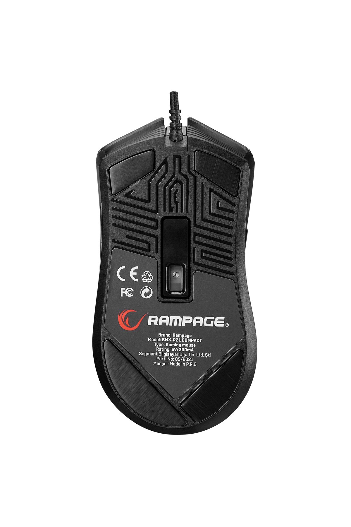 Rampage-Mouse Gaming Smx-r21 Compact, Rgb, Senzor Instant A825, 7200 Dpi/1000hz, 7 Butoane, Programabil 7