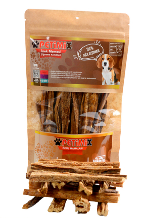 Petimix Meme Çubuk 250g Inek Memesi Çiğneme Kemikleri Köpek Ödül Maması