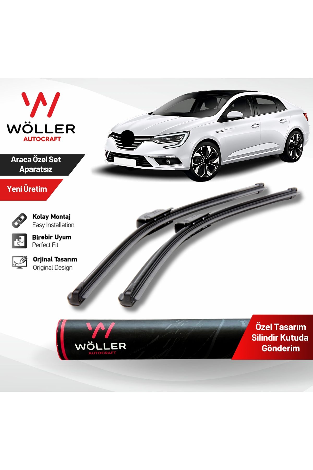 wöller Renault Megane 4 Uyumlu Silecek 2016 Sonrası Silecek Takımı Araca Özel