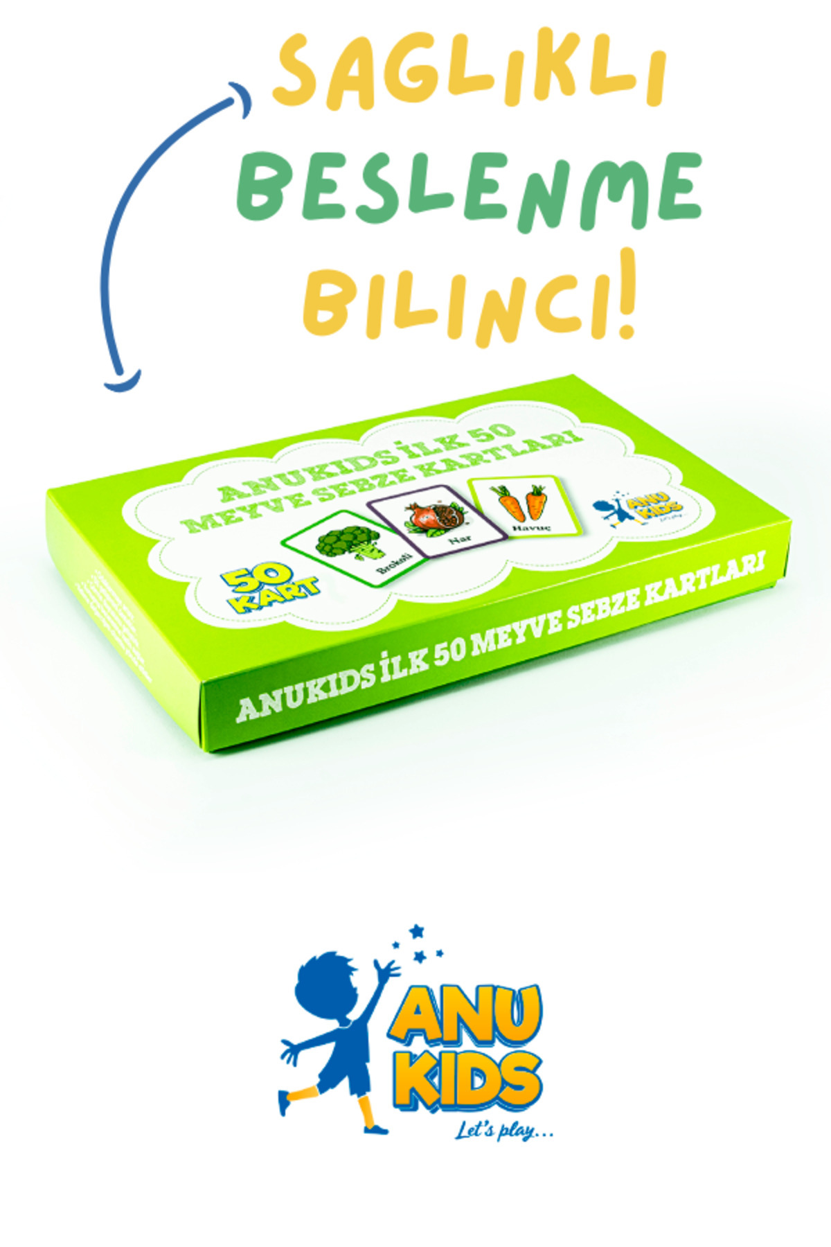 anu kids let's play Meyve-Sebze Eğitim Zeka Kartları İlk 50 Meyve-Sebze Görsel Kartları Flash Kart Eğitici Kartlar fotoğrafı 2 (önizleme)