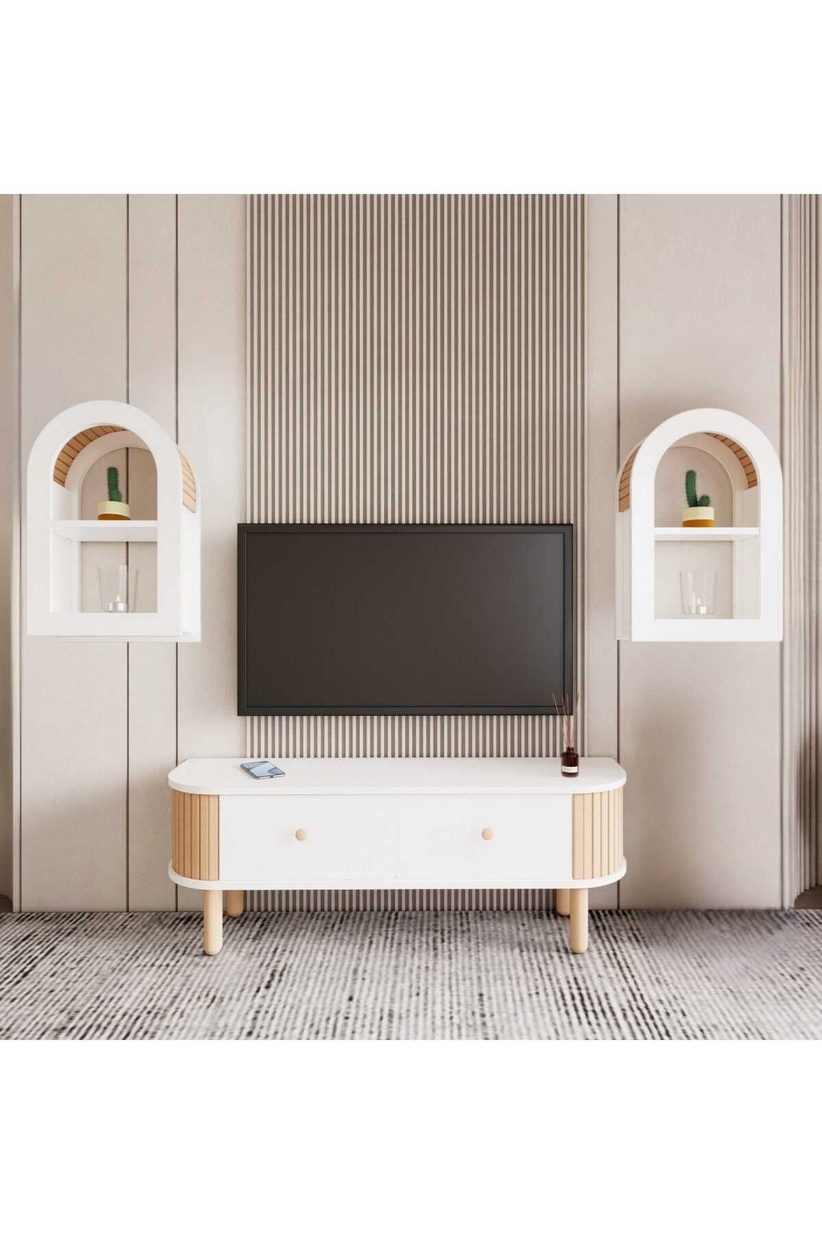 weltwood Mdf Berlin Tv Ünite ve Raf Takımı