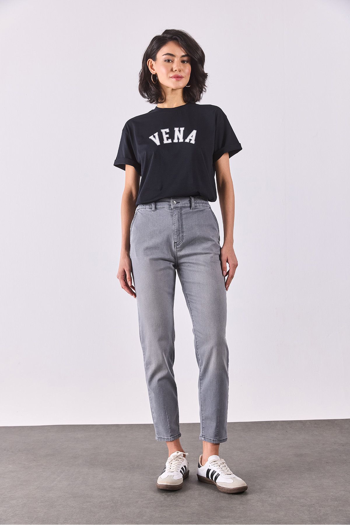 VENA-Jeans Printed Crew Neck Regular Fit T-Shirt - Black 3