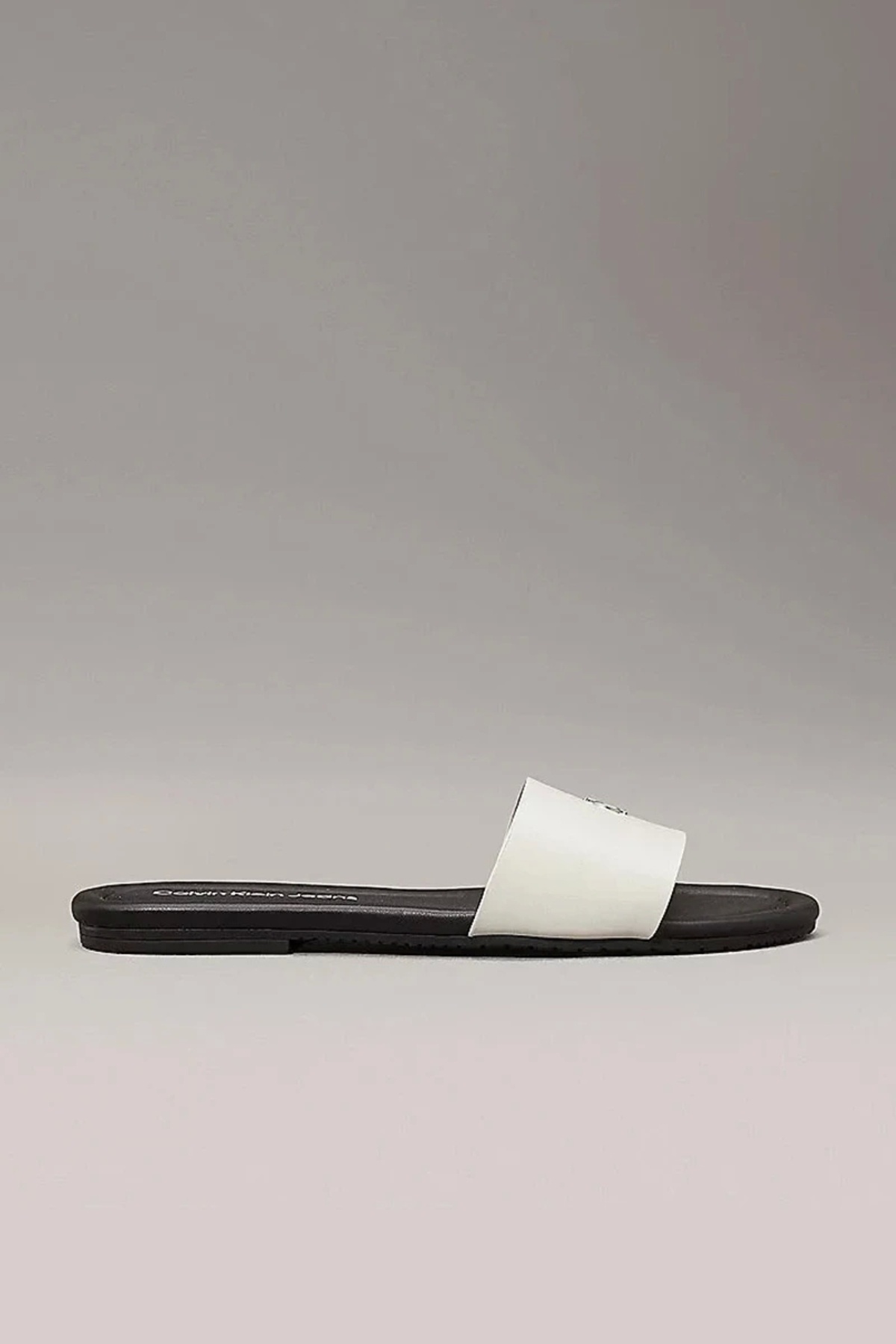 Calvin Klein  Kadın Beyaz - Kahverengi Düz Sandalet