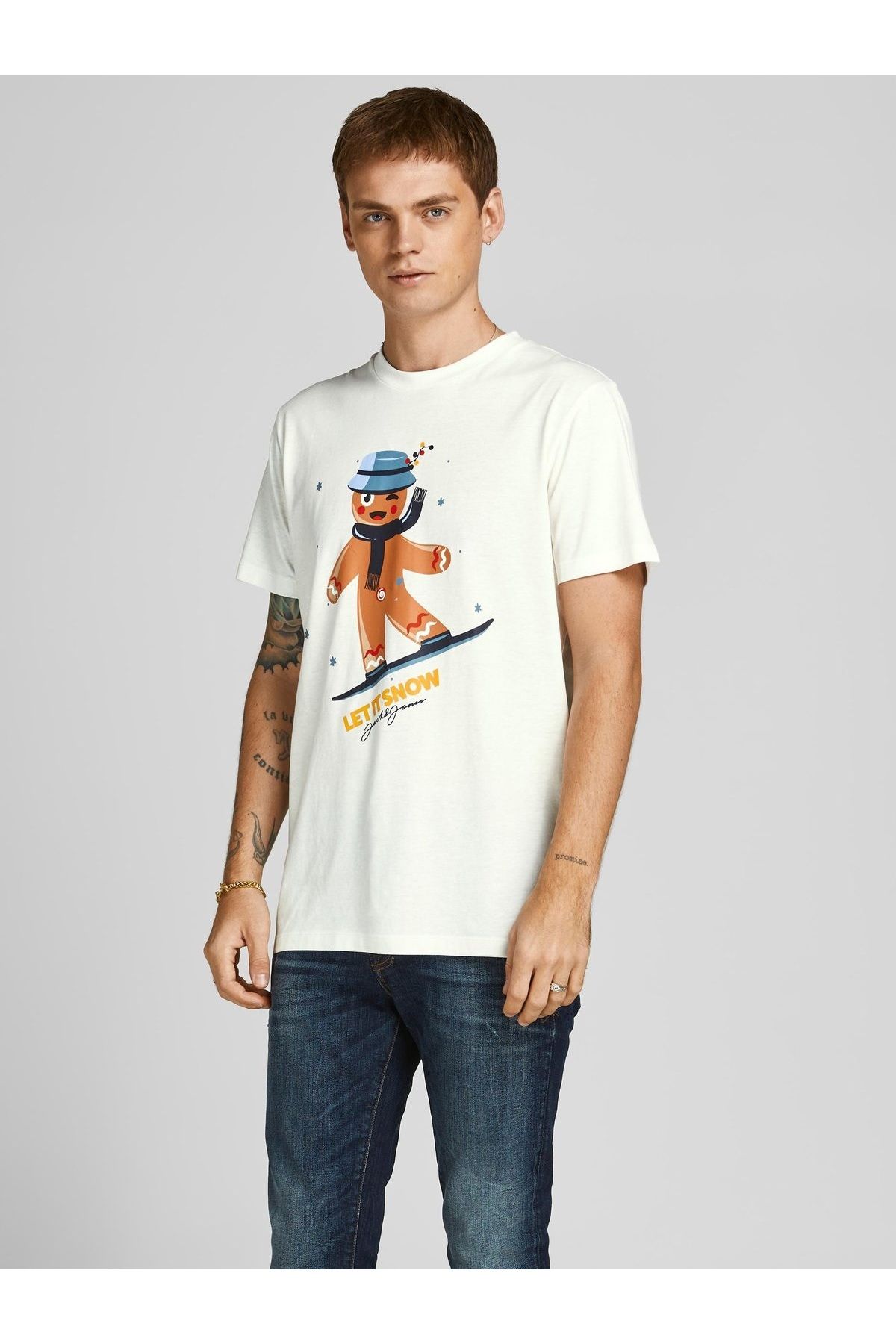 تی شرت ورزشی سفید مردانه جک جونز رقصنده Jack Jones Jack & Jones