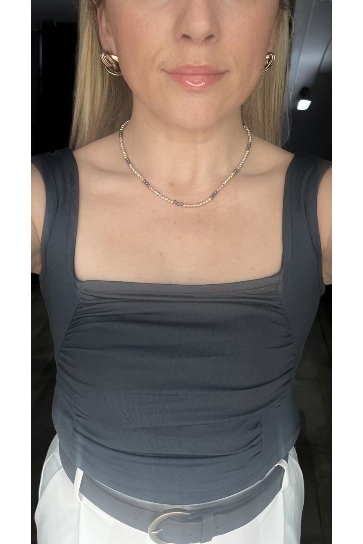 boutiquen WFT4032 Ön ve Arkası Büzgülü Toparlayıcı Esnek Crop