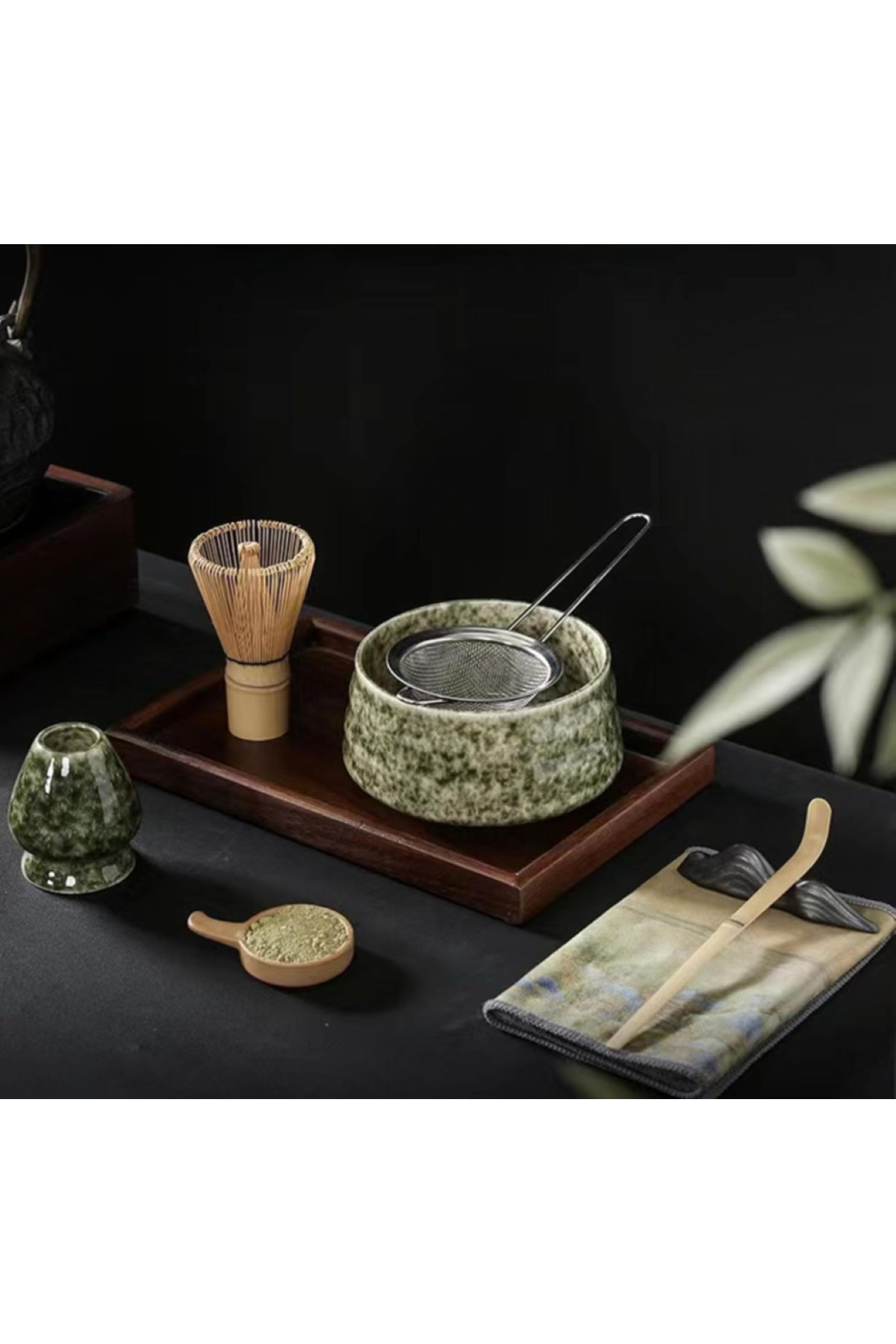 Tazweeq Japon Fırınlanmış Matcha Seti, Çırpıcı, Matcha Aleti, Çay