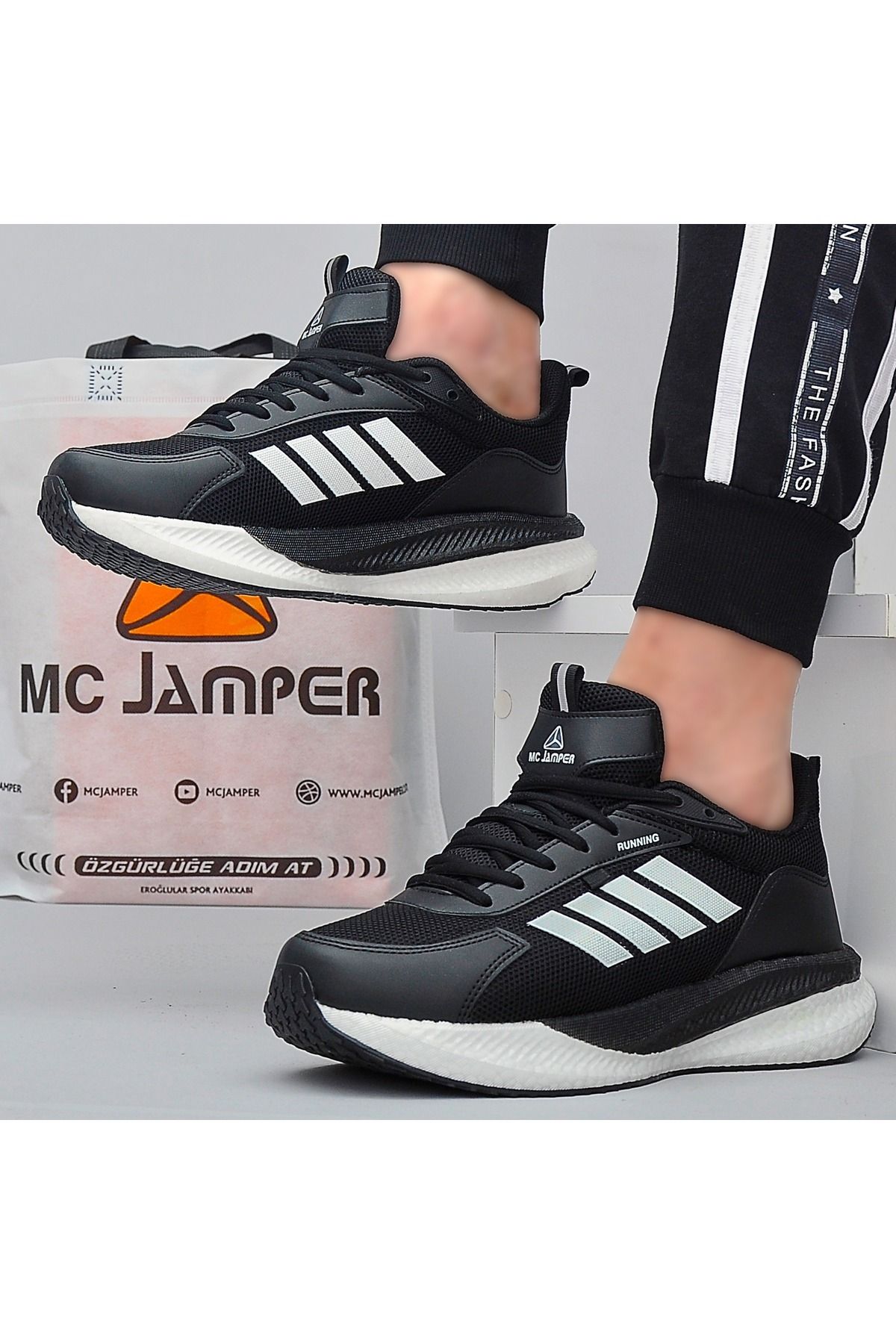 BeLq MC jamper siyah-beyaz erkek spor ayakkabı