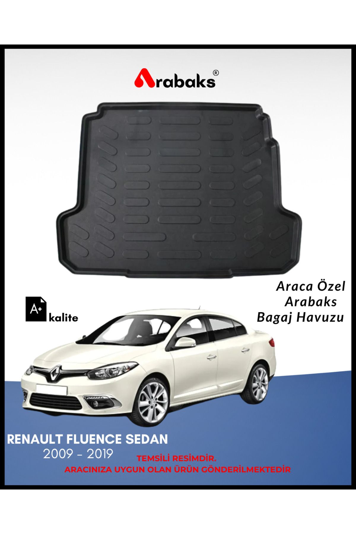 Arabaks Renault Fluence 2009-2019 Sedan Bagaj Havuzu (A+ Kalite)