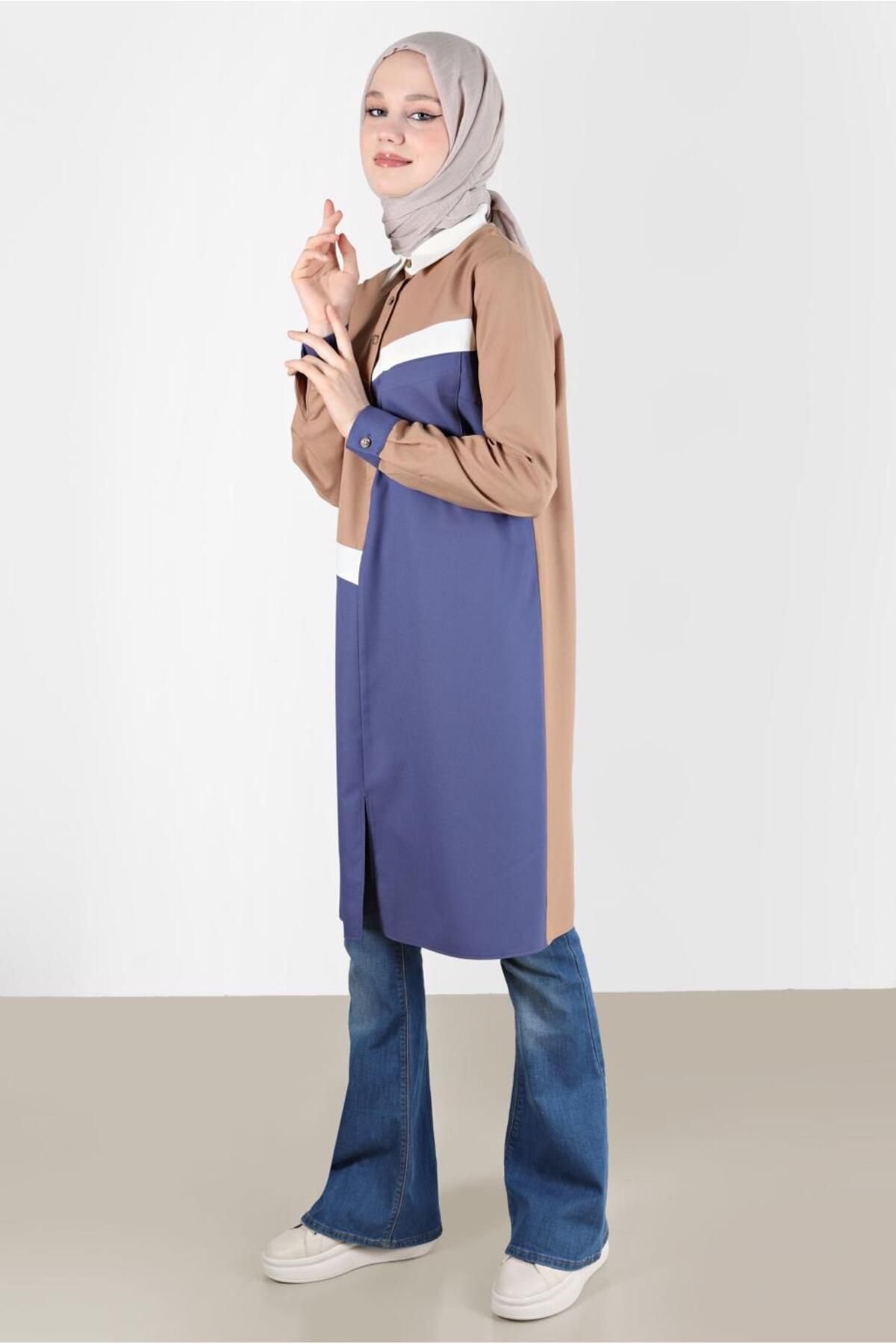 Alvina-Three Color Buttoned Tunic 42205 3