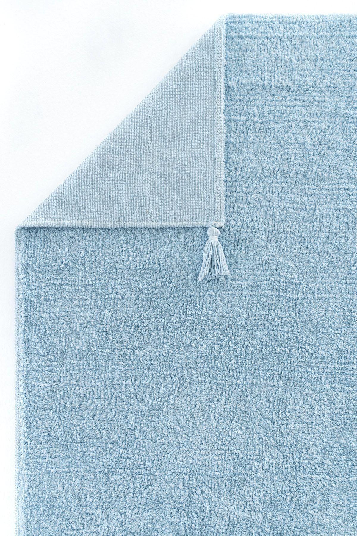Cool Halı Cool Cotton Ccn Mavi Makinede Yıkanabilir Kaymaz Tabanlı Naturel Pamuk Dokuma Bebek Halısı fotoğrafı 4 (önizleme)