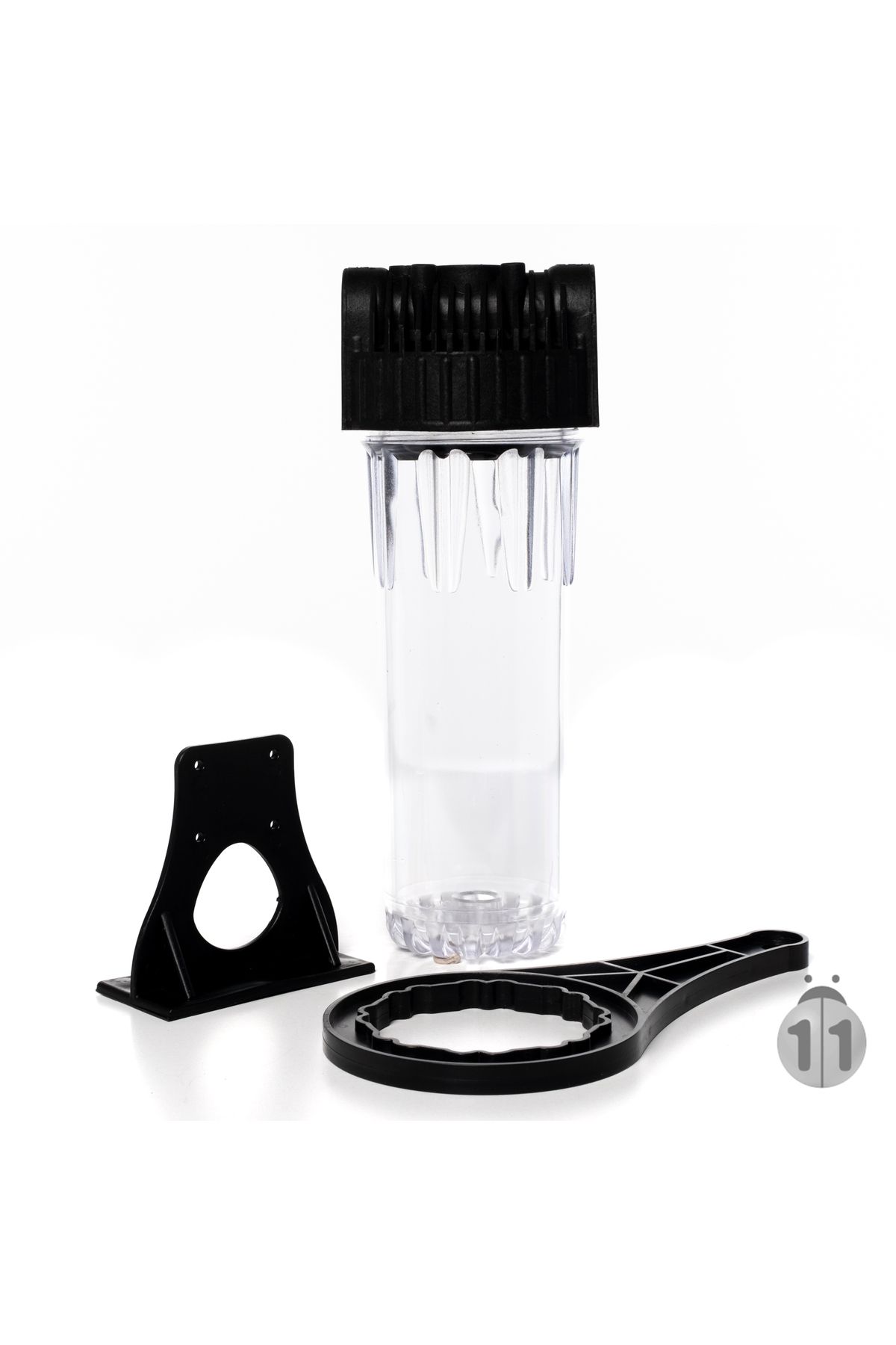 REVERSOSMOZARISU Su Arıtma Daire Girişi Şeffaf 10" Filtre Kabı 3/4'' in-out