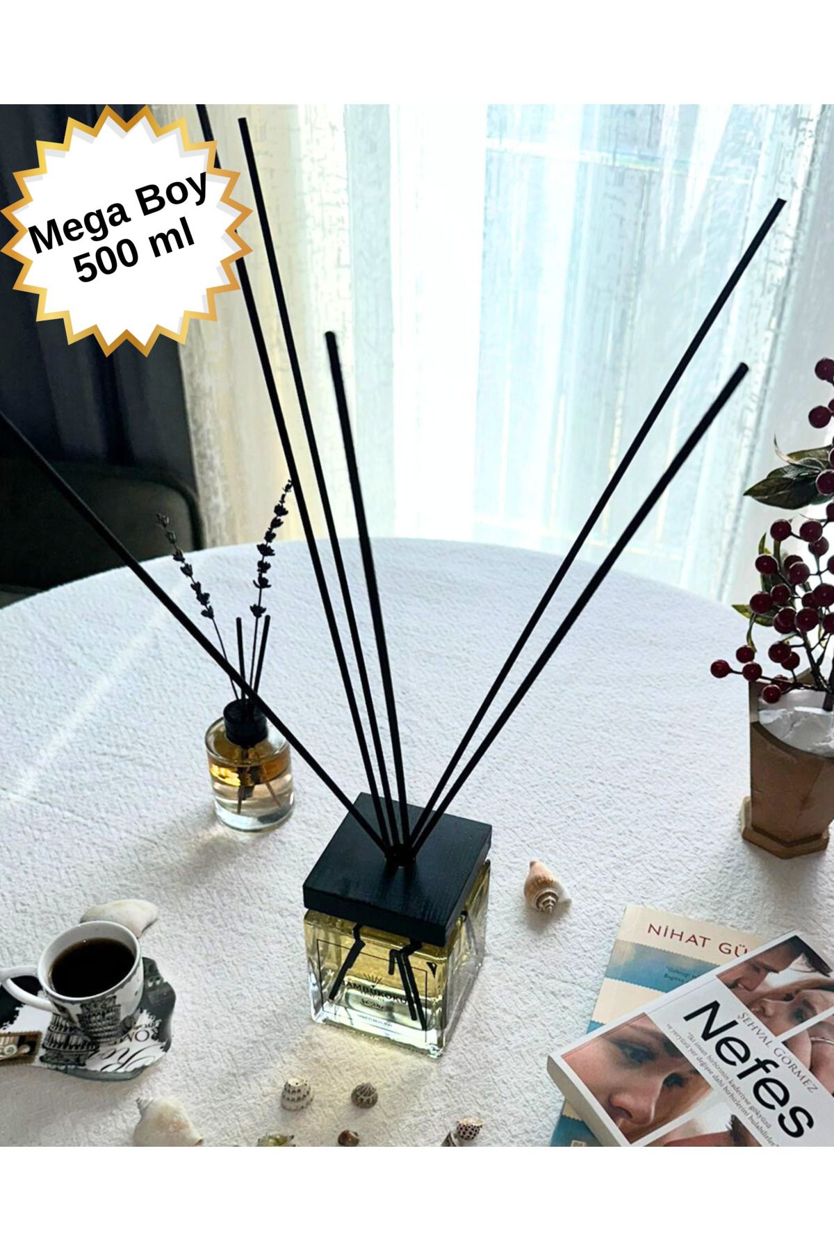 FU GLOWIS Mega Boy 500 ml Oda Parfümü – Lüks Sunum | Özel Seri | Kare Şişe Tasarım | Pink Flower