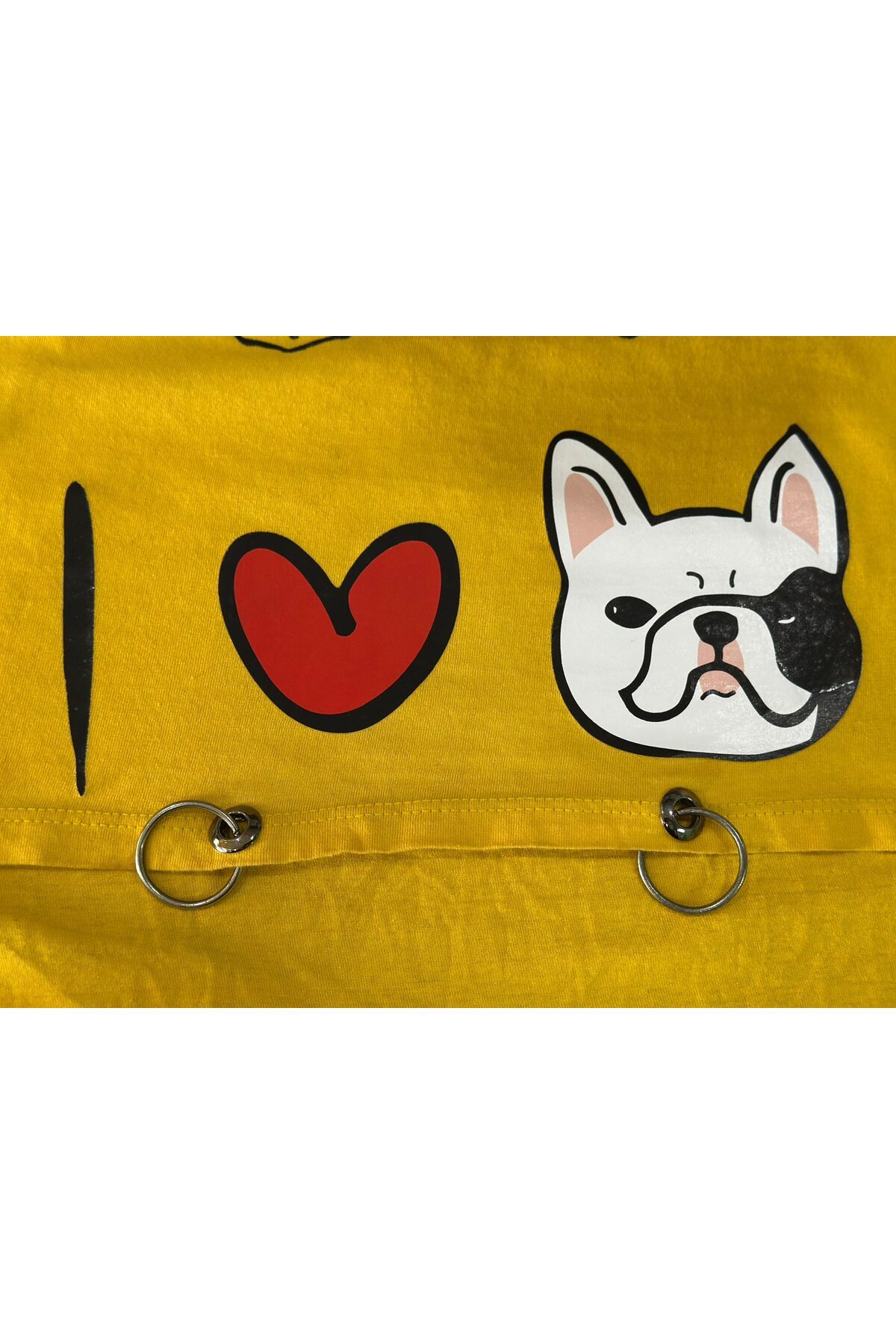 Gönülden Tasarım ÜTÜ İLE YAPIŞAN KÖPEK KALP TRANSFER BASKI ARMA 24X10 CM