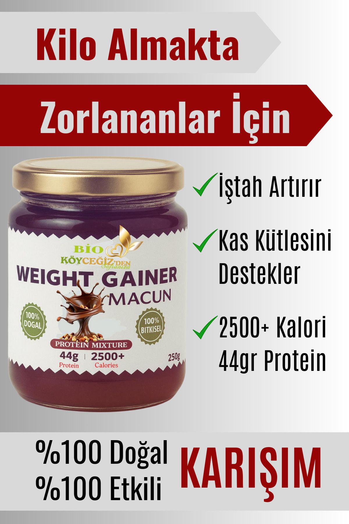 Kilo Aldırıcı-iştah Açıcı %100 Doğal Takviye | Pekmez Bal Tahin Arı Sütü Badem Ceviz Karışımı
