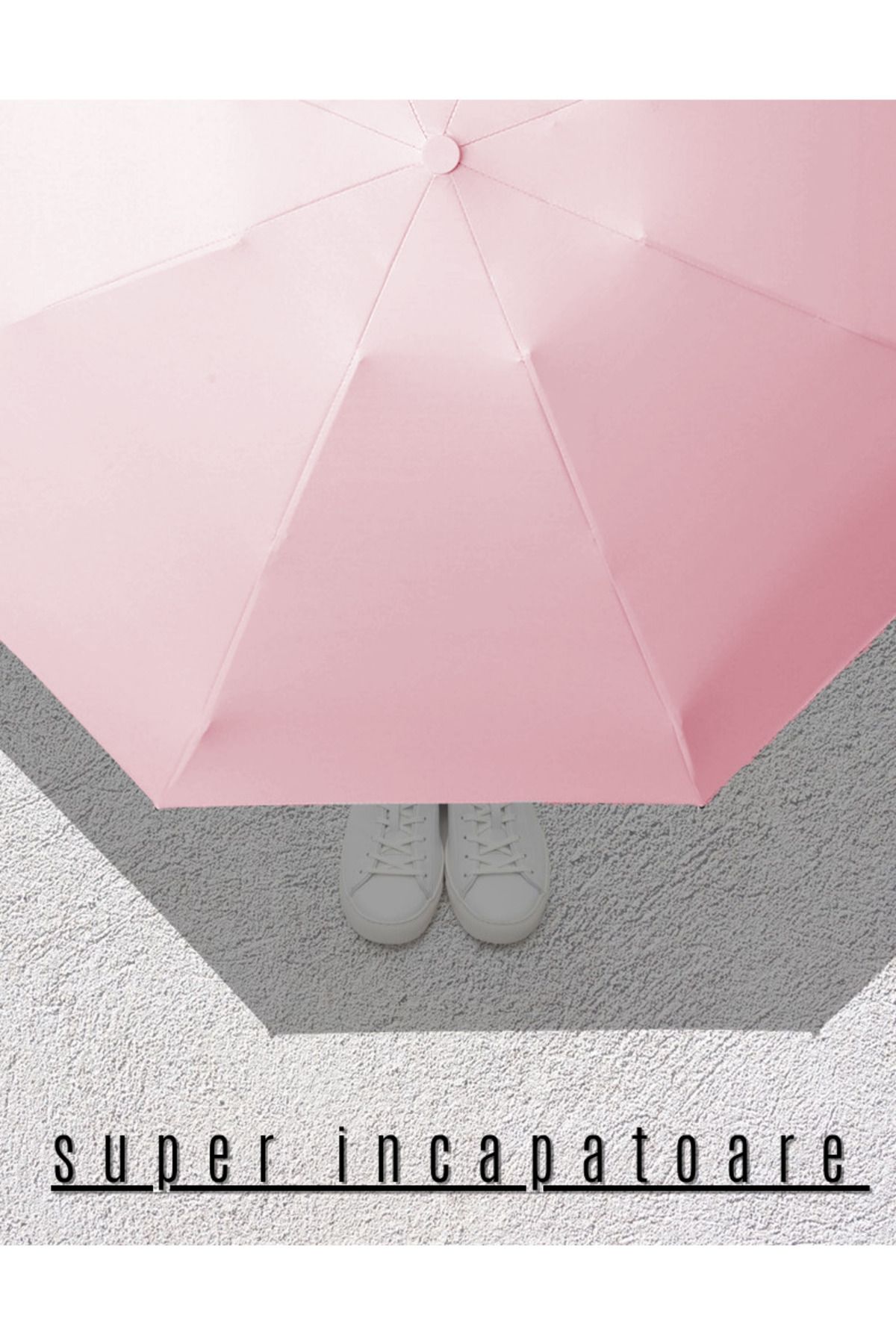 LEBLOU-Mini umbrella with foldable and portable handle, rain and UV protection, Pink 3