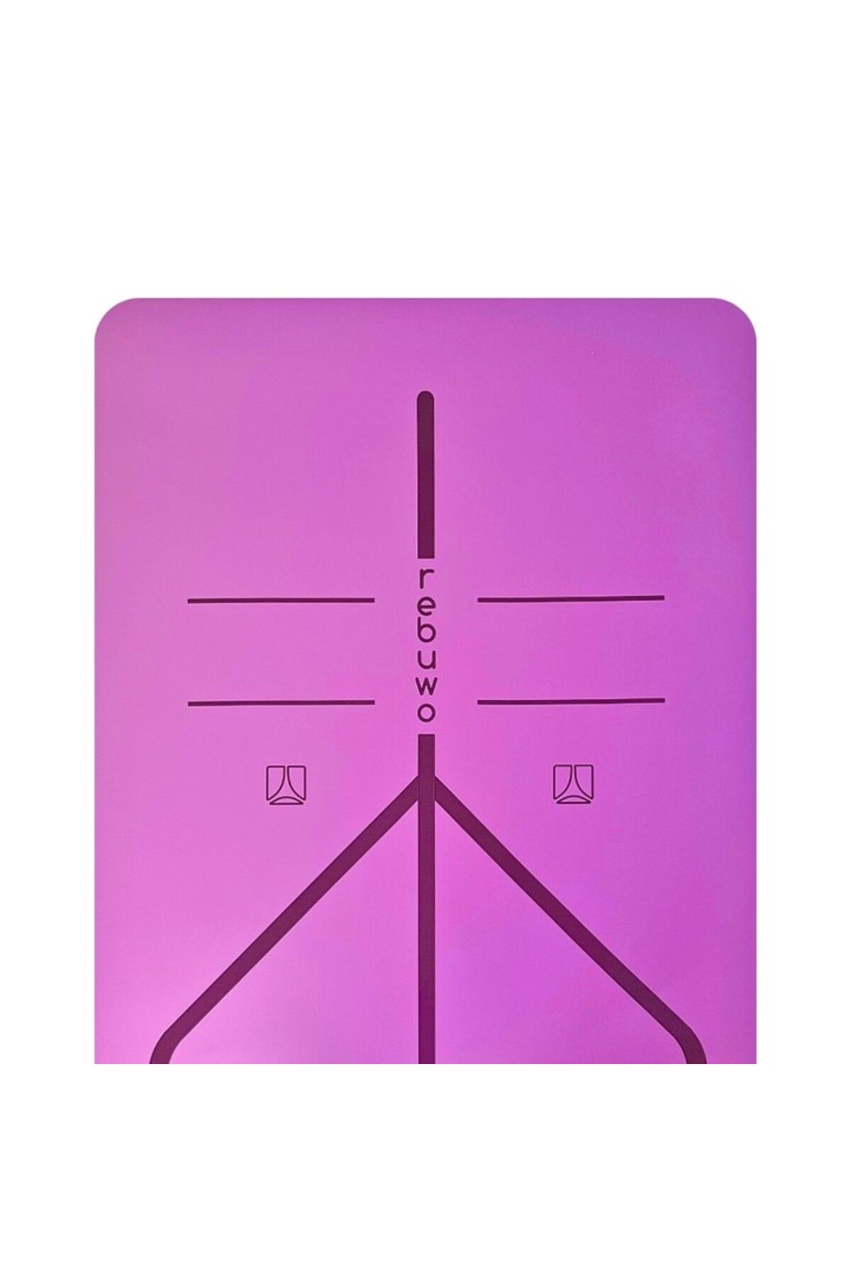 Hizalamalı 5mm Kaydırmaz Doğal Kauçuk Yoga Matı Pilates Mat 183 X 68 Cm