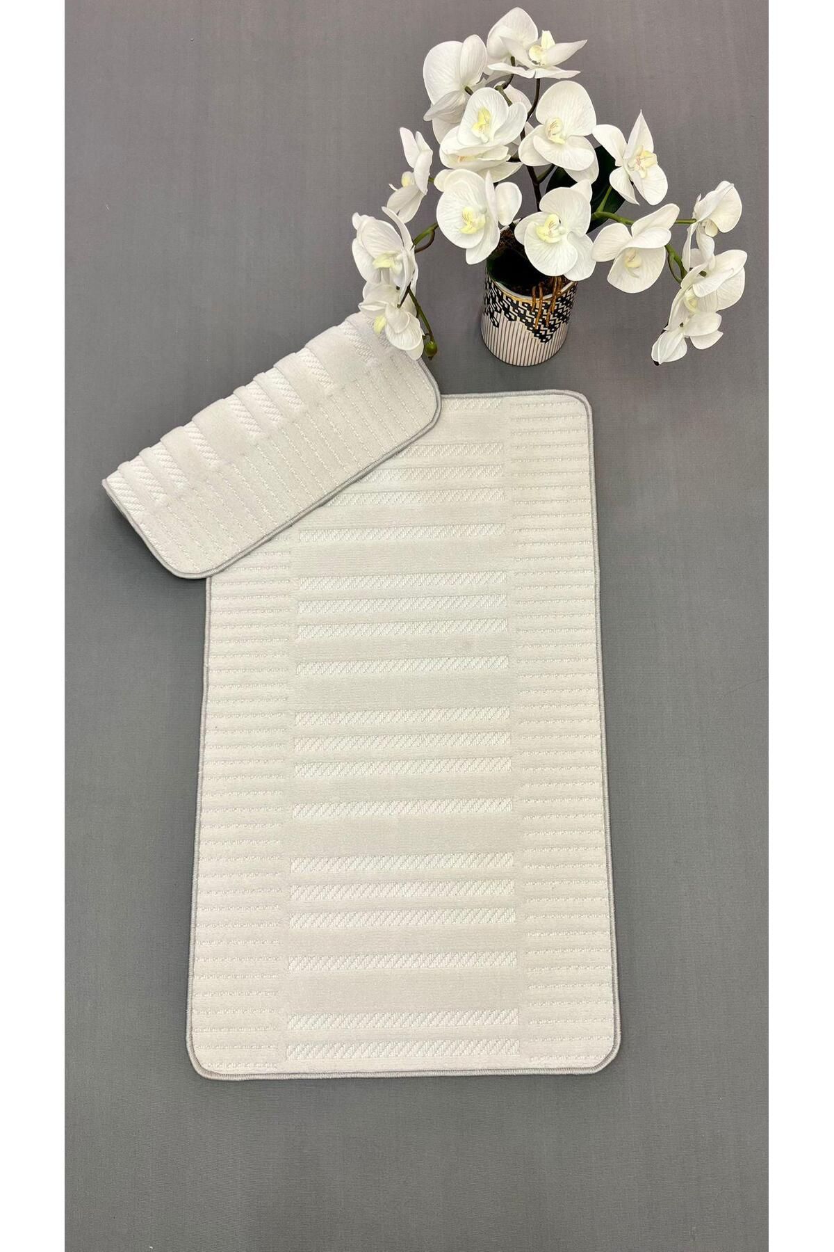 Dainty Home ORKİDE iki parça dekoratif banyo paspası