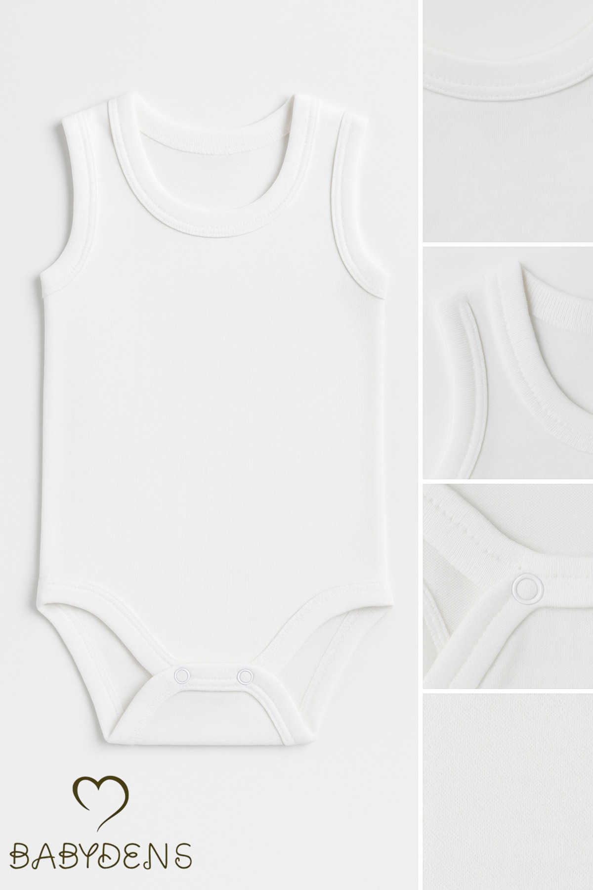 BABYDEN'S Bebek Atlet Zıbın %100 Pamuklu Yazlık Body | Bebek İç Giyim Çıtçıtlı Badi fotoğrafı 2 (önizleme)
