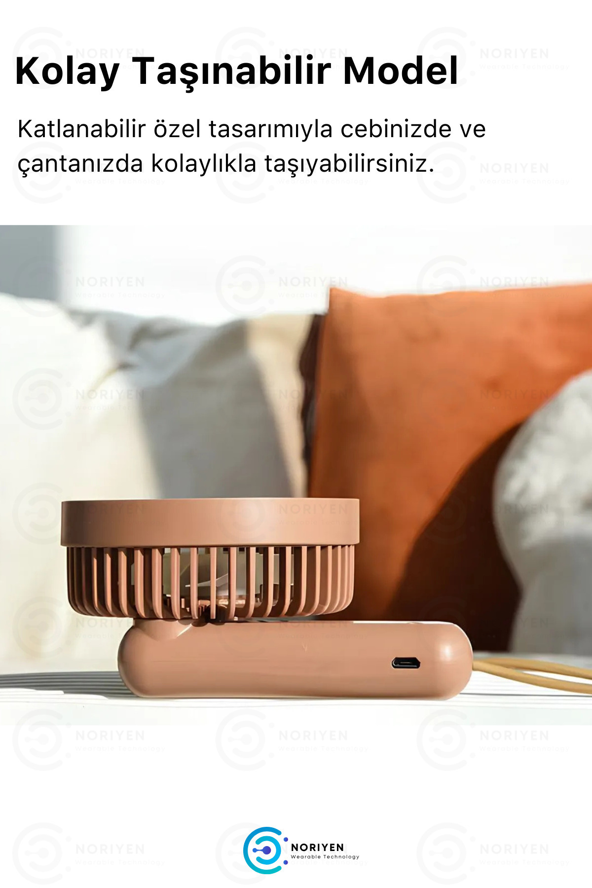 2025 Yeni Model Şarjlı Mini El Fanı 3 Kademe Soğutucu Taşınabilir İpli Küçük ve Güçlü Vantilatör